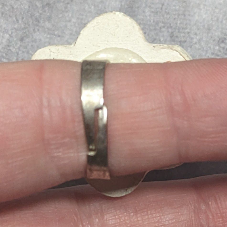Other Vintage Retro Handmade Ceramic Green Floral Adjustable Ring Size ONE SIZE - 12 Thumbnail
