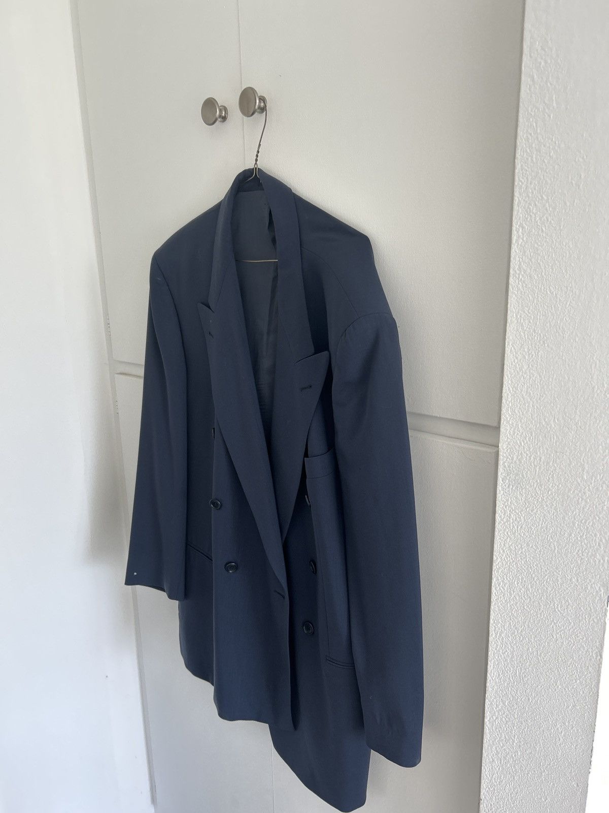 Hugo Boss Hugo Boss 44R Zeus Akropolis Double Breasted Sport Coat Blue Size 44R - 3 Thumbnail