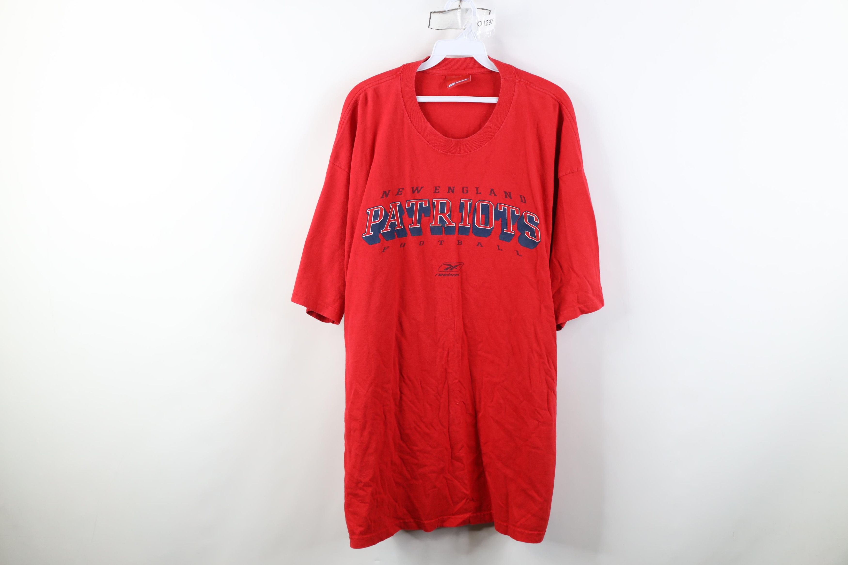 Reebok Vintage Reebok New England Patriots Football T-Shirt Red Size US XXL / EU 58 / 5 - 1 Thumbnail