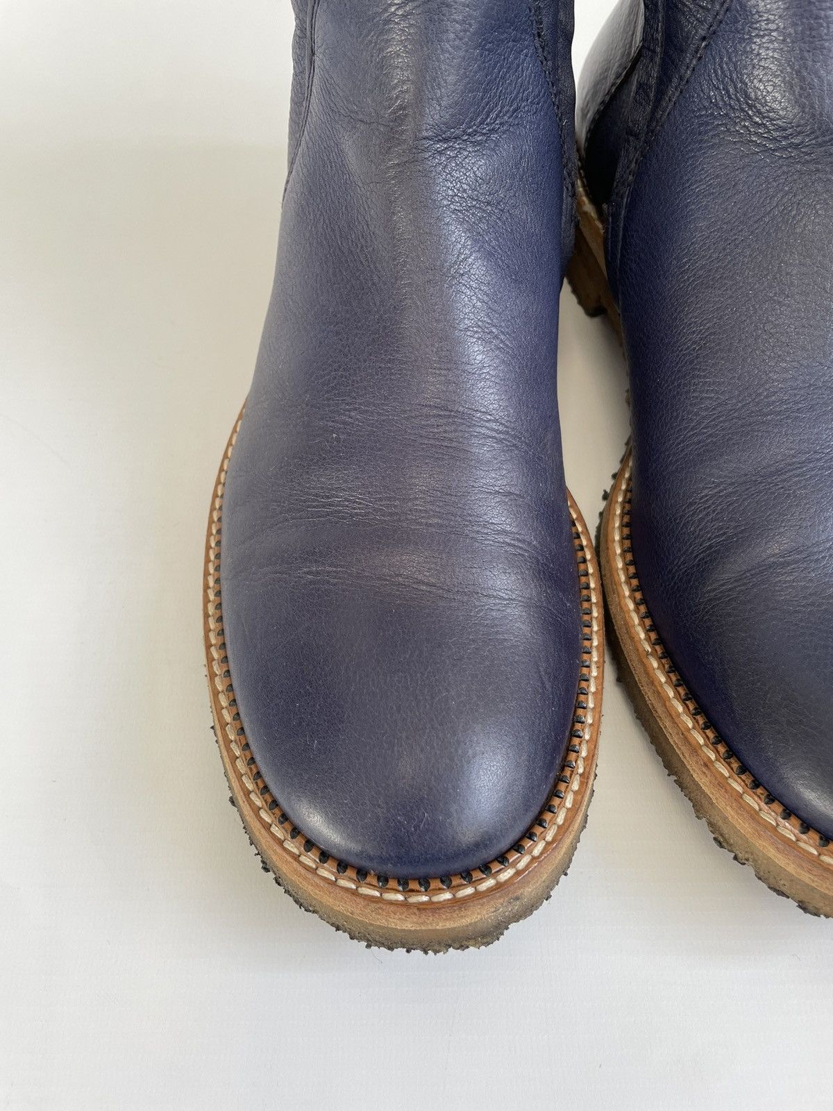 Maison Margiela Dark Blue Leather ‘Engineer Boots’ Size US 10 / EU 43 - 13 Thumbnail