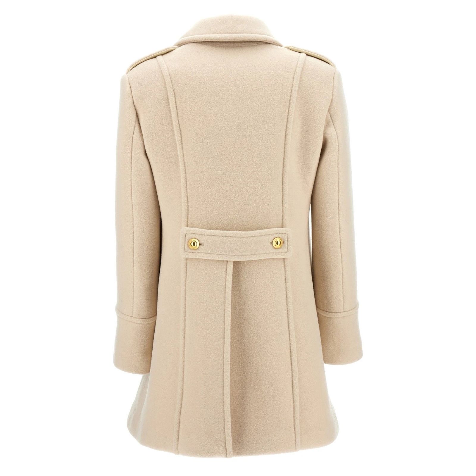 Tom Ford TOM FORD Beige Single-Breasted Wool Coat New & Authentic (Wo Size XS / US 0-2 / IT 36-38 - 2 Thumbnail