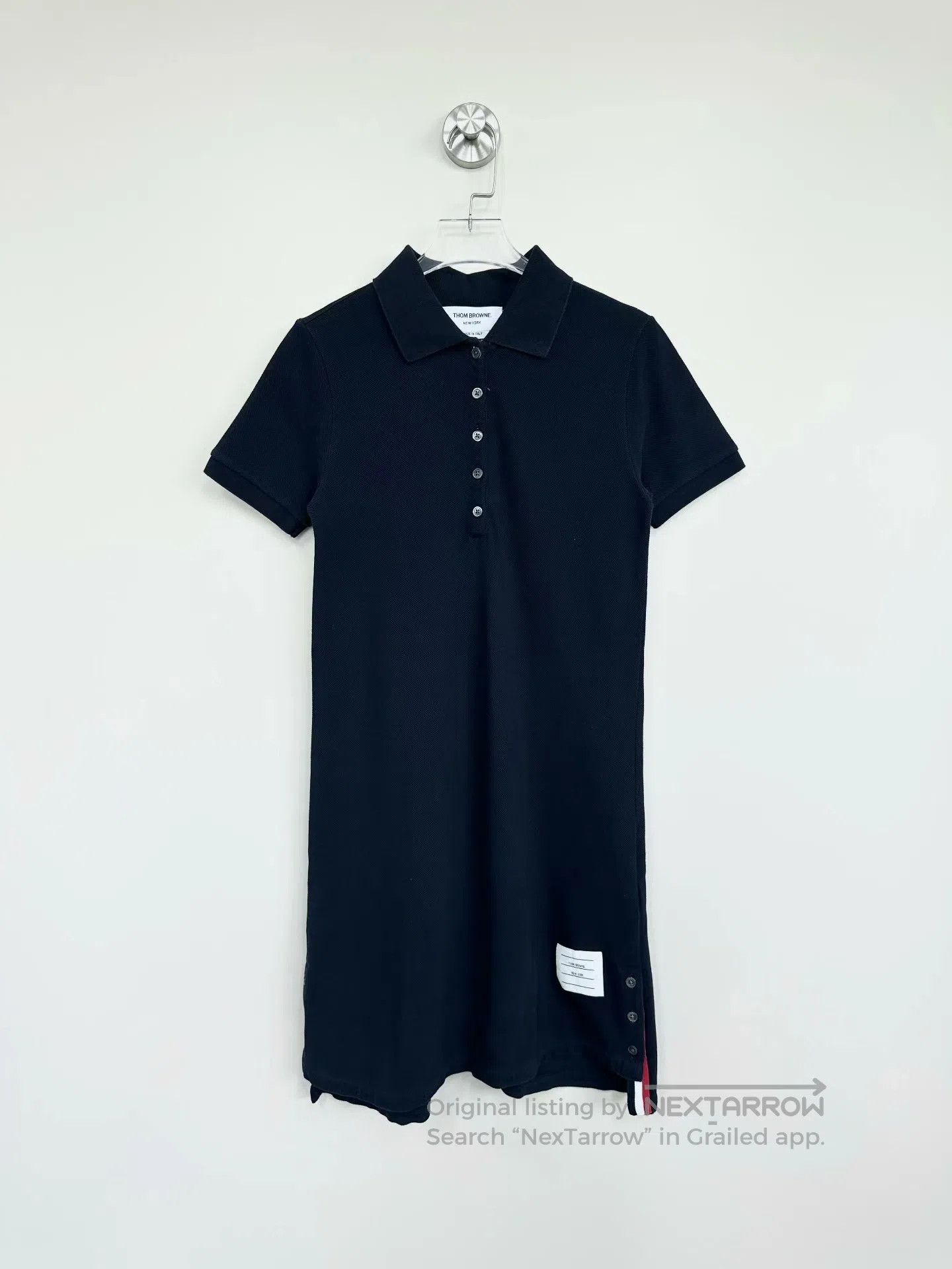 Thom Browne Thom Browne Navy Blue Back Color Stripe Logo Dress| Size XS / US 0-2 / IT 36-38 - 1 Thumbnail
