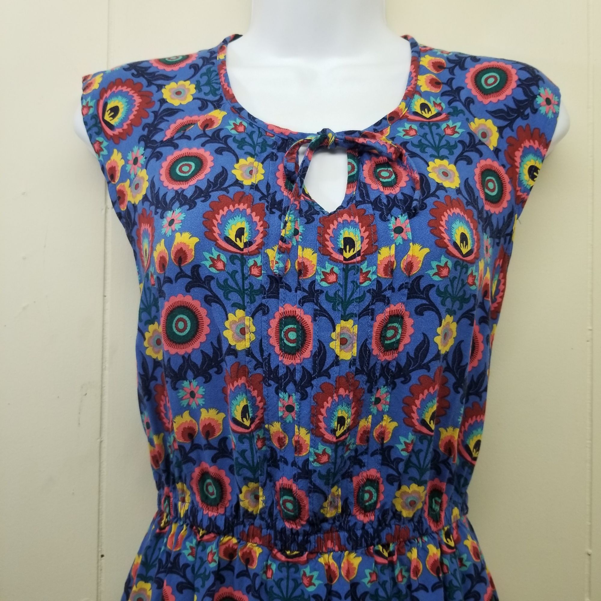 Other Matilda Jane XS Blue Floral Dress Fit Flare Short Sleeve Key Size XS / US 0-2 / IT 36-38 - 8 Thumbnail