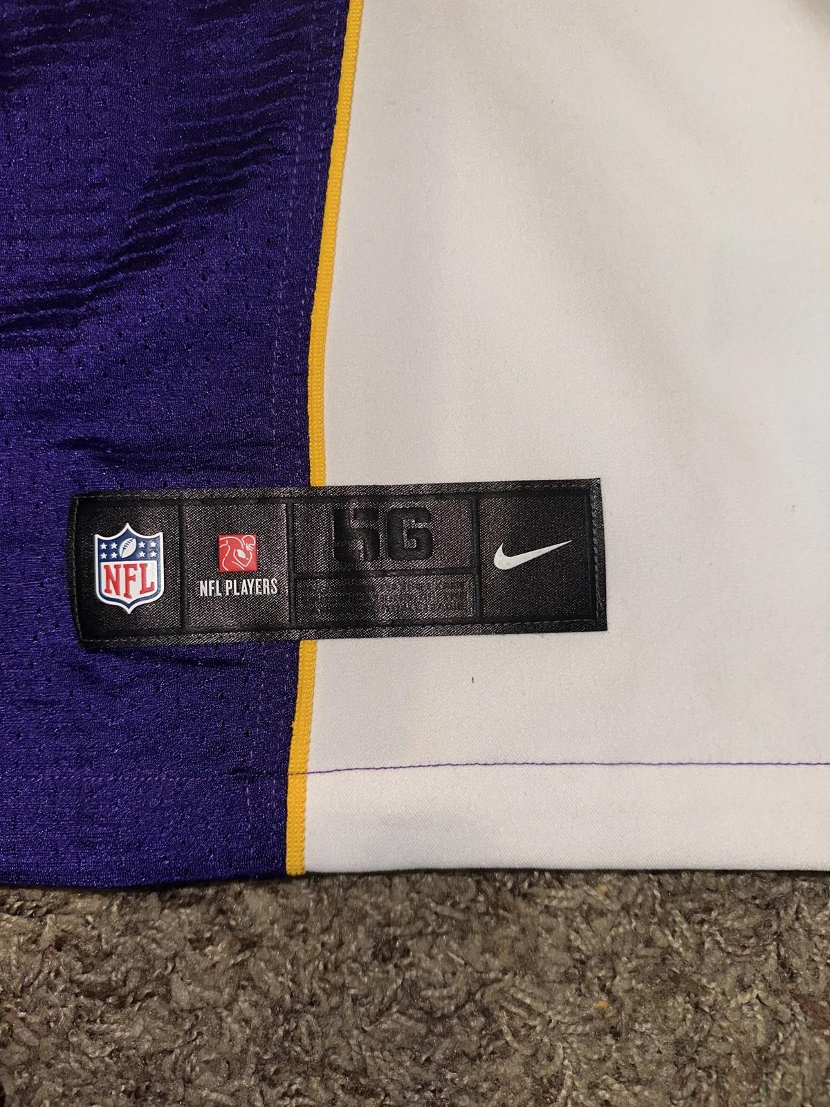Nike Vintage Nike Men’s NFL Minnesota Vikings Purple Vapor Jersey Size US XXL / EU 58 / 5 - 2 Thumbnail