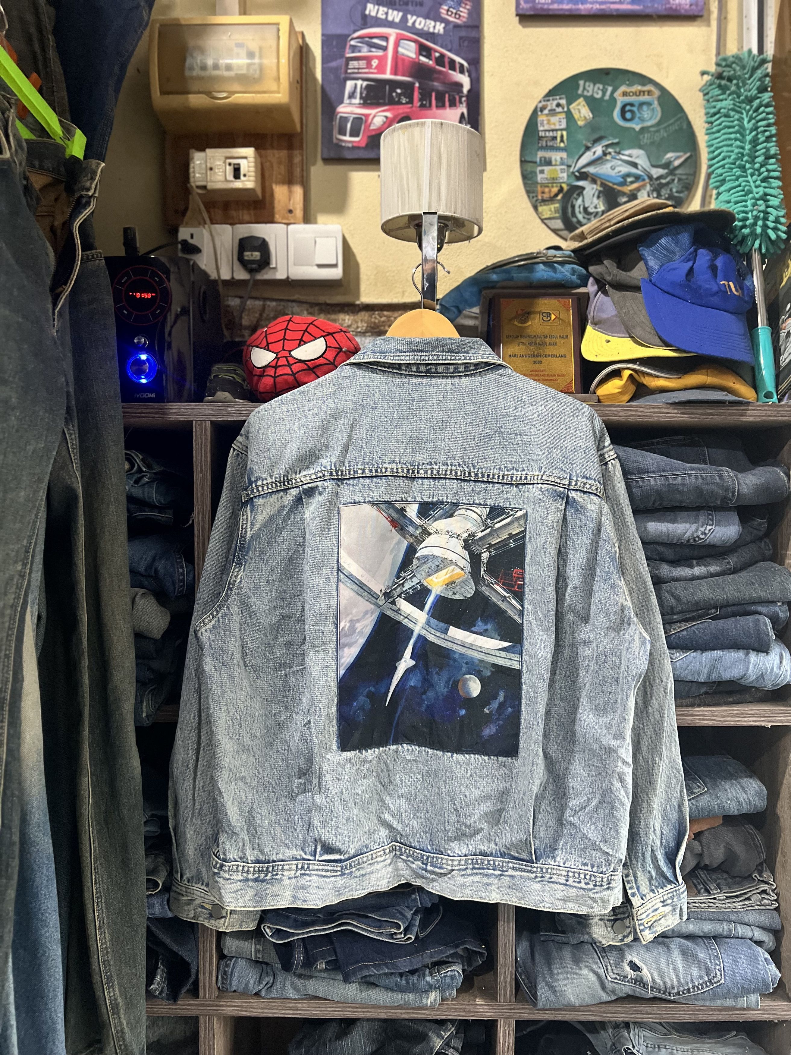 GU 🔥Rare Gu x 2001:A Space Oddyssey Denim Jacket Size US M / EU 48-50 / 2 - 16 Thumbnail