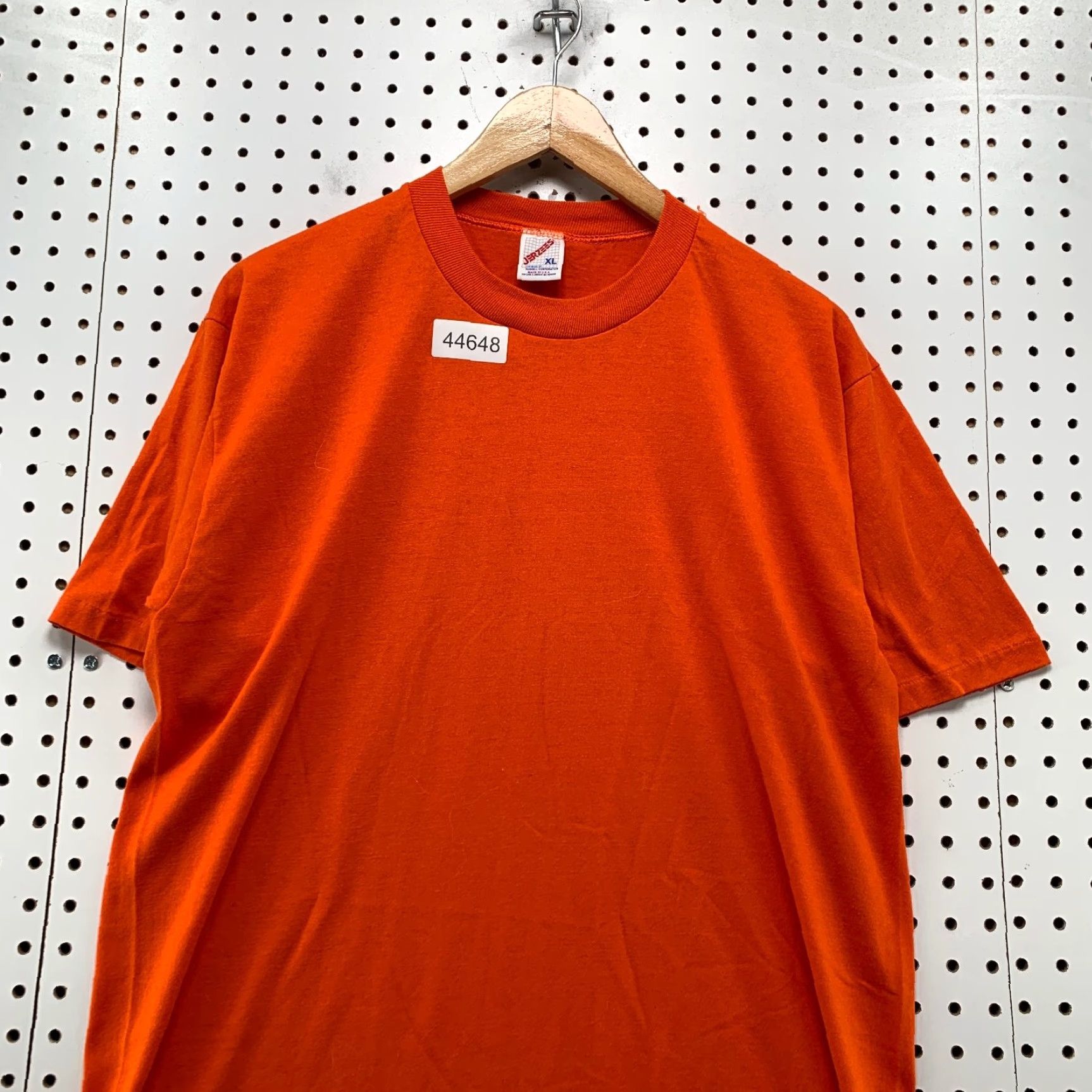 Jerzees VINTAGE Jerzees 80s Orange Shirt Mens XL T-Shirt Regular Crew Neck Short Sleeve Cotton USA 80s 90s Mens Size US XL / EU 56 / 4 - 2 Thumbnail