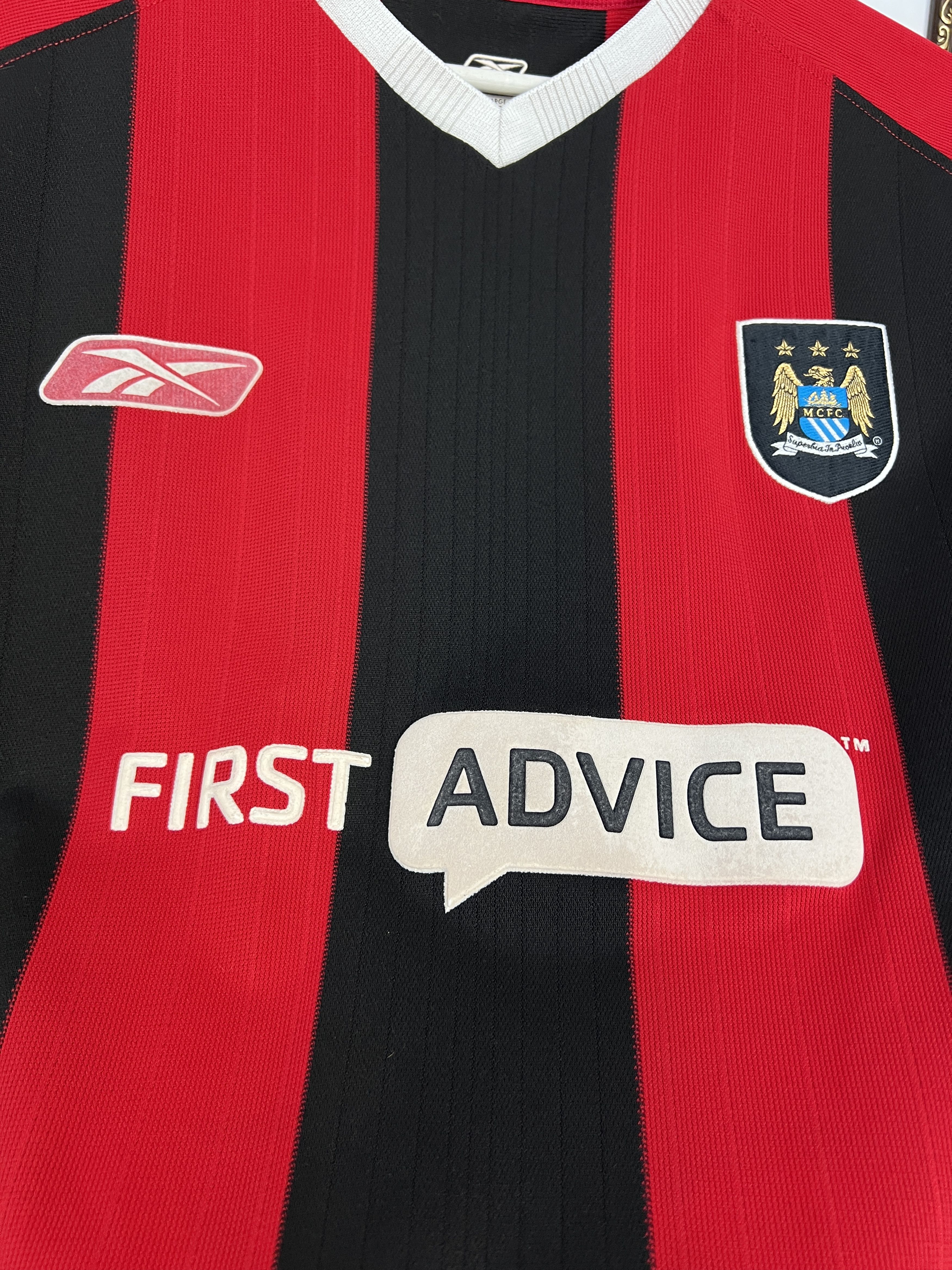 Reebok Manchester City Away football shirt 2003 Soccer Reebok Size US L / EU 52-54 / 3 - 5 Thumbnail
