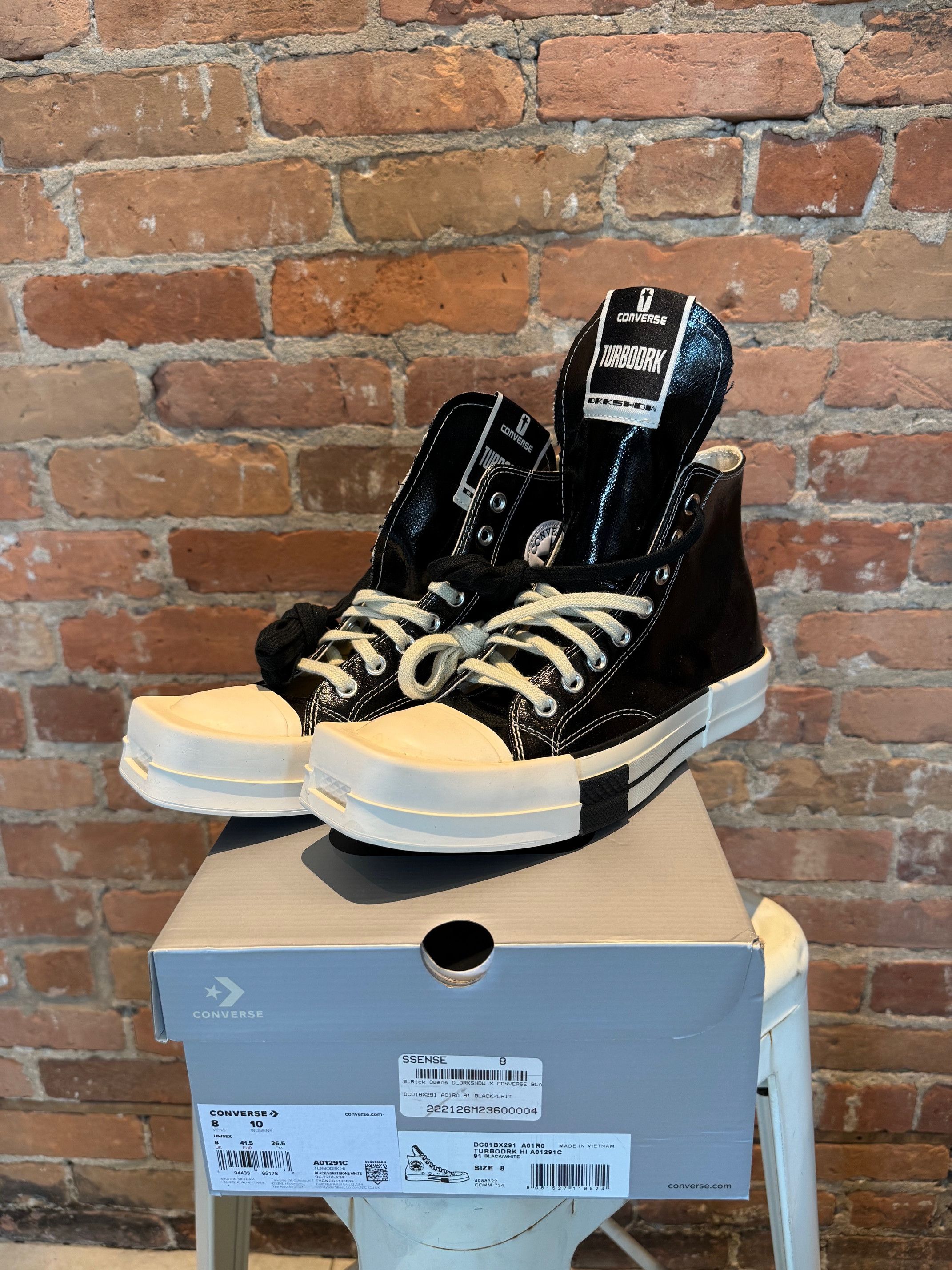 Converse × Rick Owens Drkshdw Rick Owens DRKSHDW Converse TURBODRK All-Star 70 Size US 8 / EU 41 - 1 Thumbnail