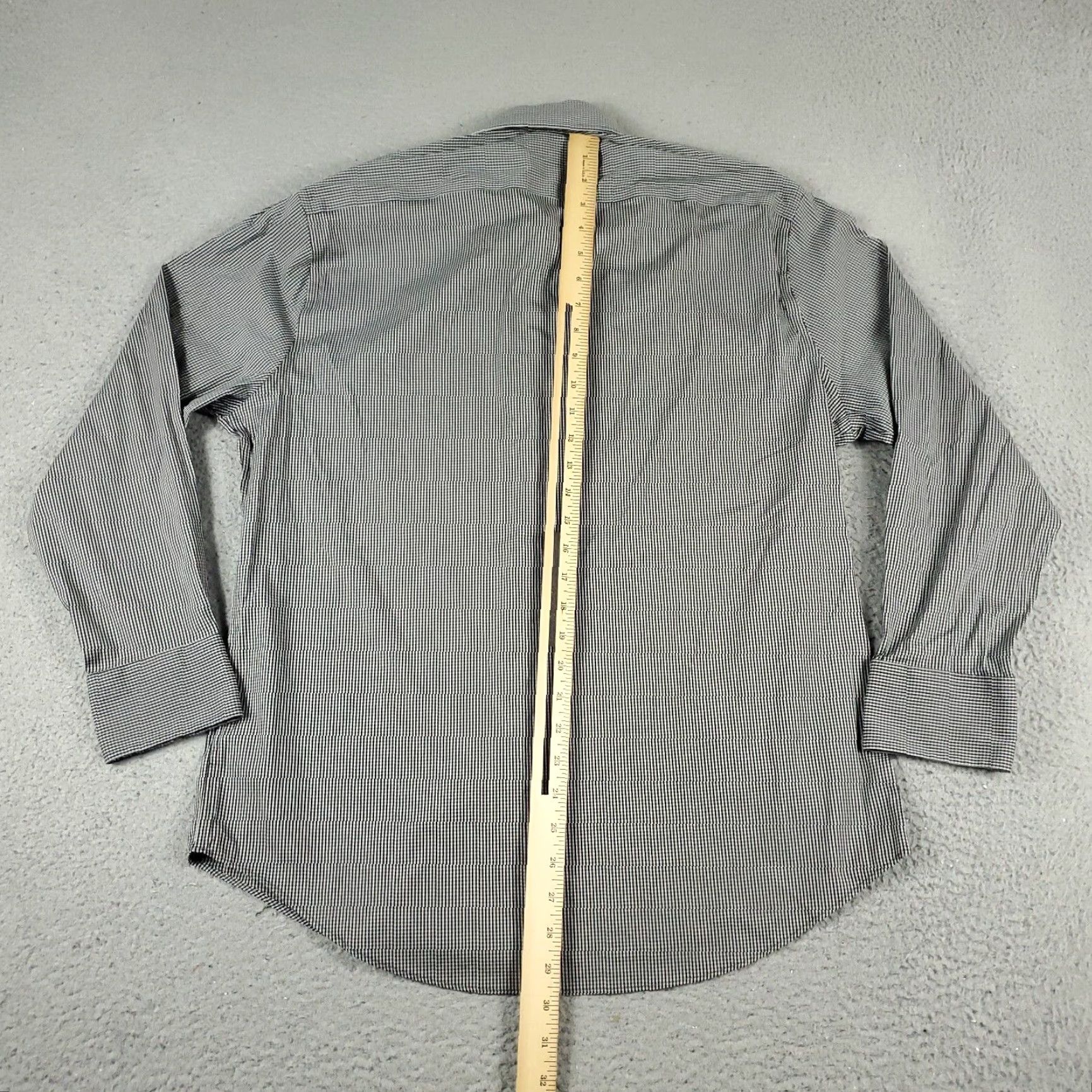 Bonobos Bonobos Shirt Mens Size 16 Gray Check Dress Button Up Long Sleeve Non-Iron Cotton Size 42R - 3 Thumbnail