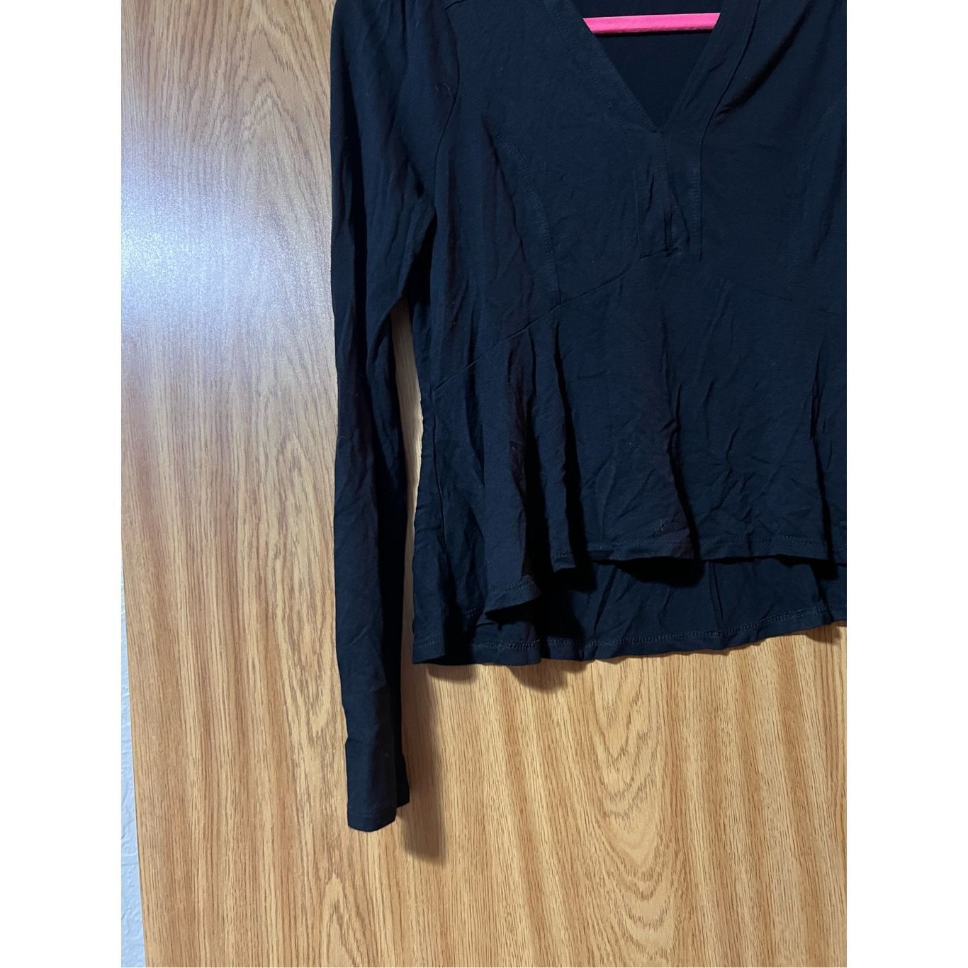 BKE Red By BKE Black Long Sleeve Top Woman’s Size Large Size L / US 10 / IT 46 - 4 Thumbnail