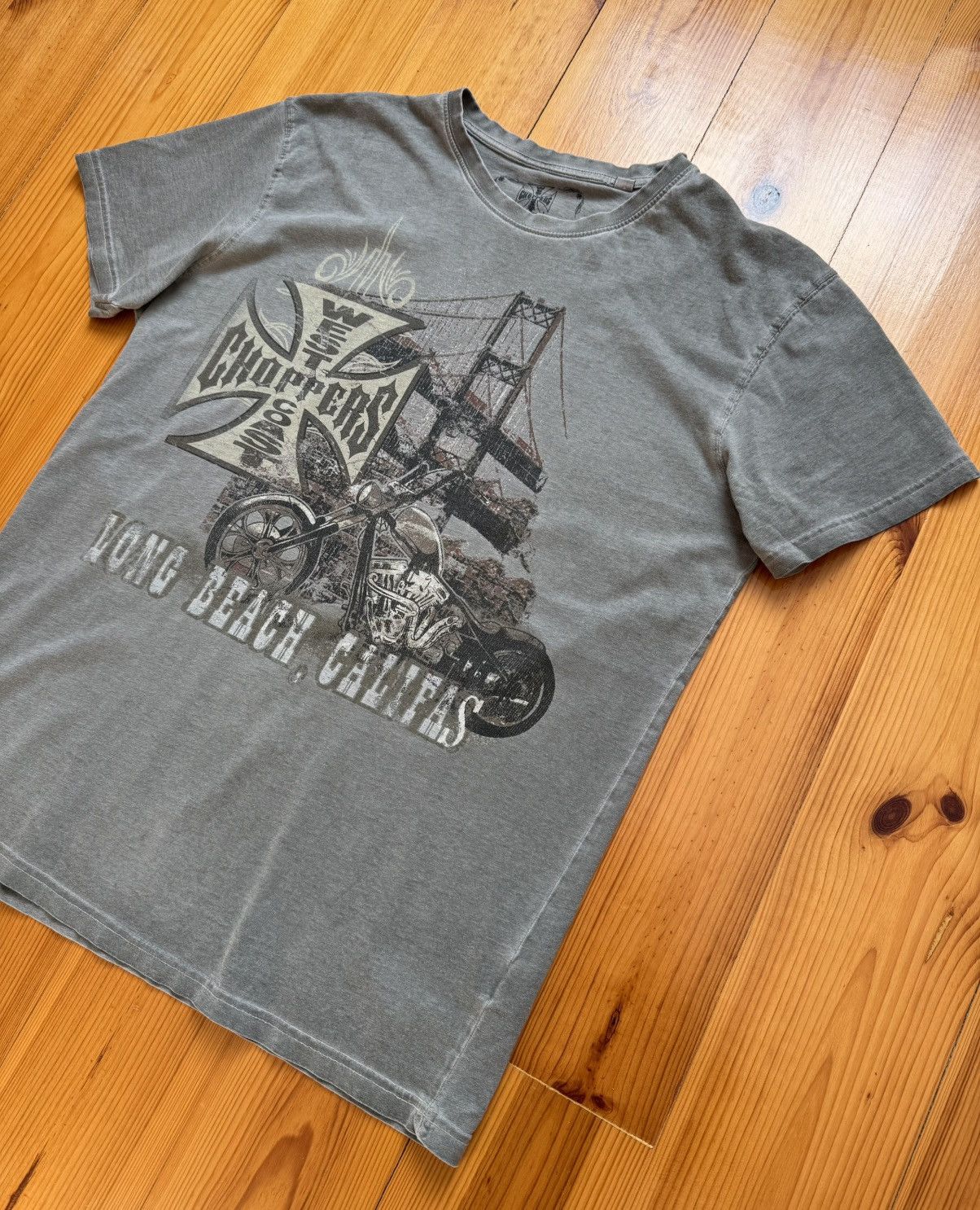 West Coast Choppers WCC West Coast Choppers Vintage Logo Grey T-Shirt Size L Size US L / EU 52-54 / 3 - 3 Thumbnail
