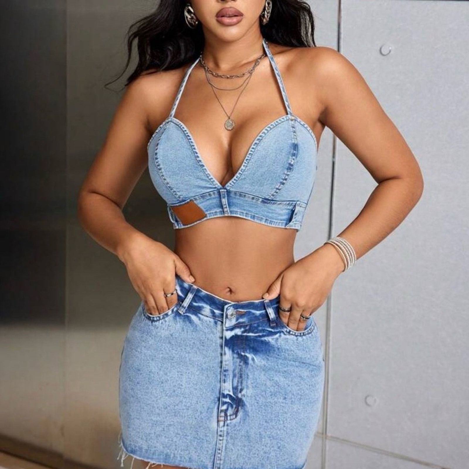 Other Chic Denim Crop Top size S Size S / US 4 / IT 40 - 3 Thumbnail