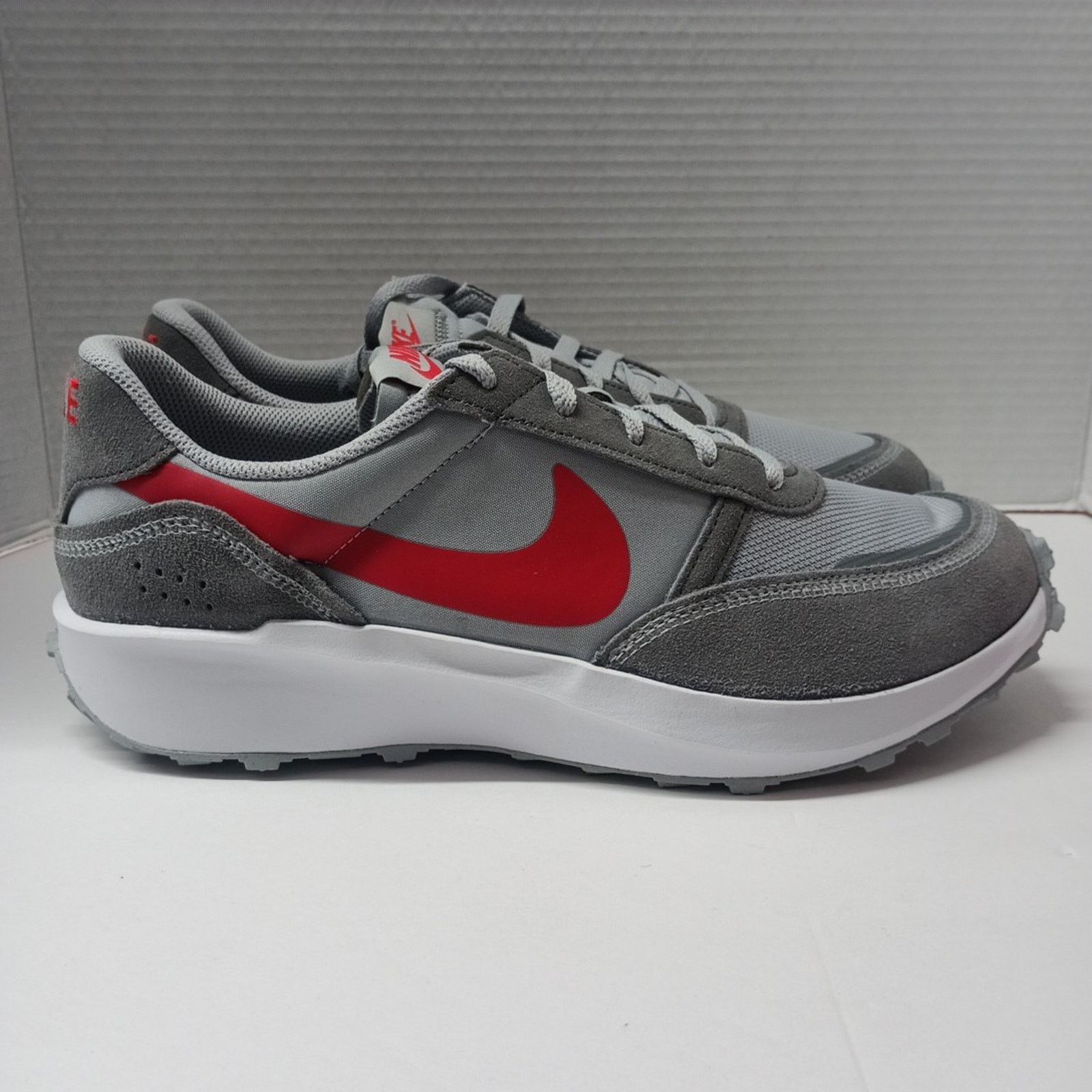 Nike Nike Waffle Nav Men's Running Size 11.5 Wolf Gray Red NWOB Size US 11.5 / EU 44-45 - 1 Thumbnail
