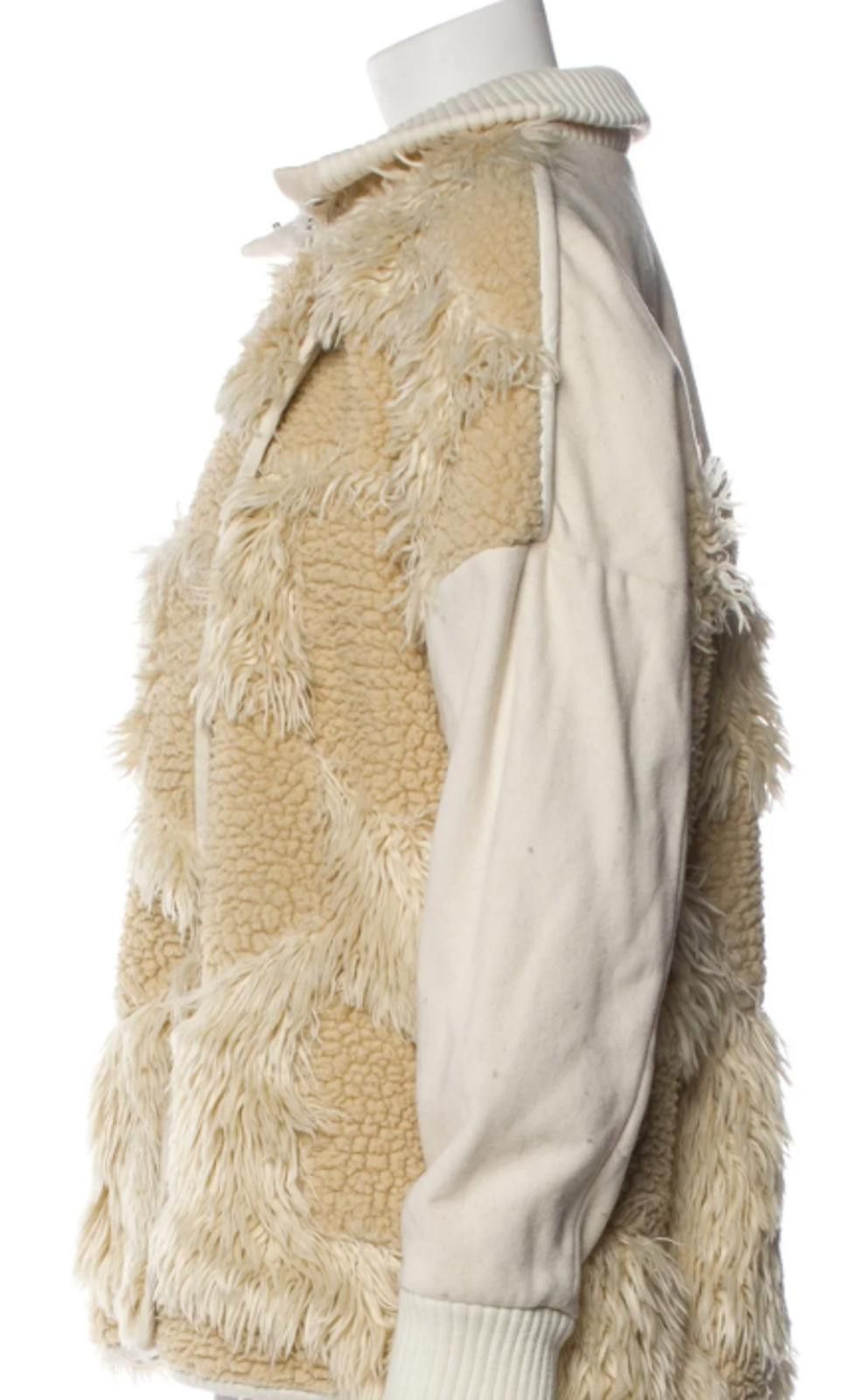 Tobias Birk Nielsen Tibi Akiak Patchwork Faux Fur Sherpa Jacket, Sz S Size S / US 4 / IT 40 - 3 Thumbnail