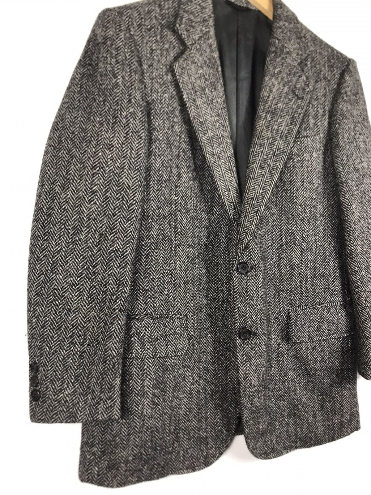 Harris Tweed ⚡️Vintage Harris Tweed Wool Herringbone Coat Size 42S - 2 Thumbnail