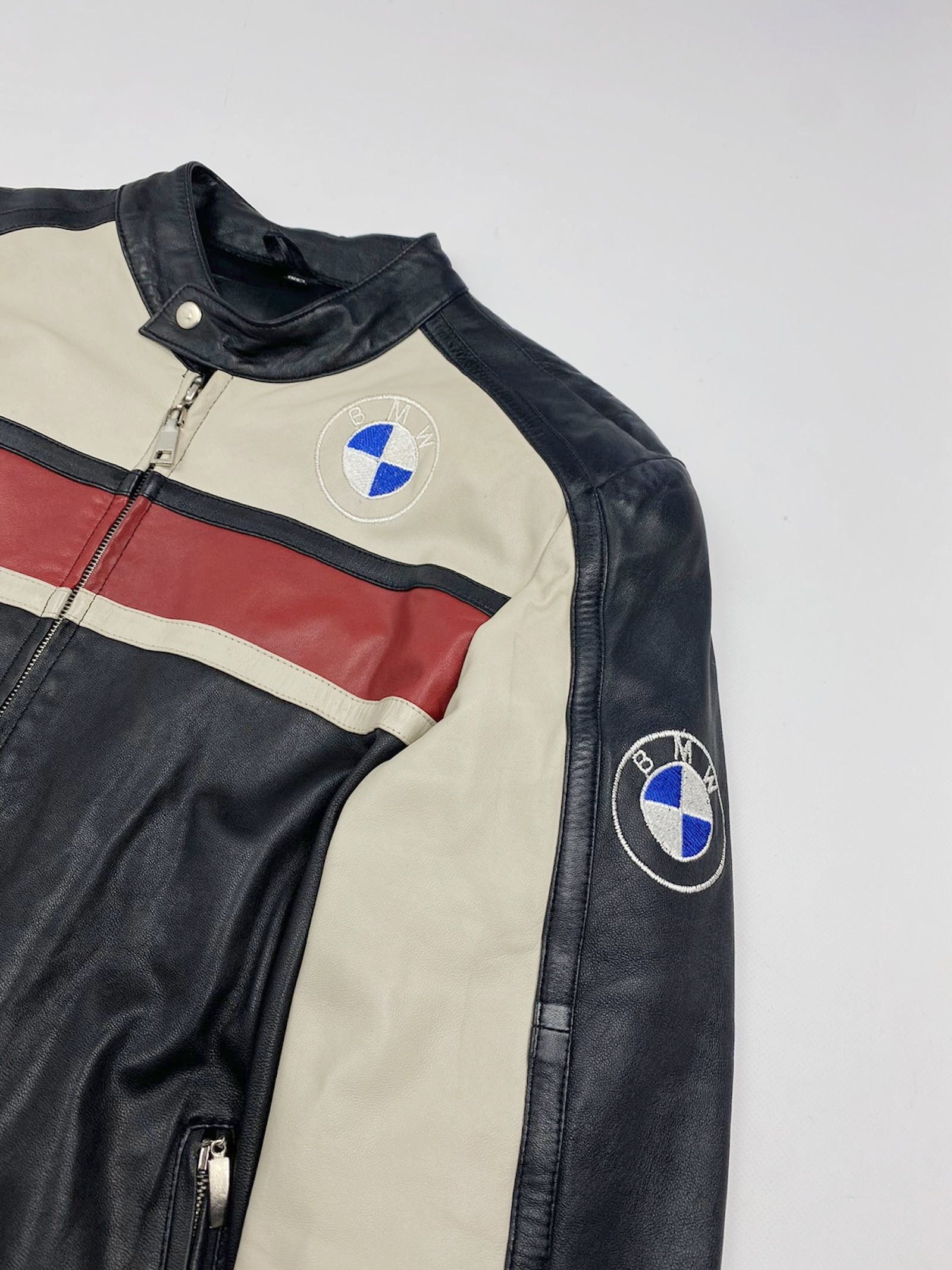 BMW RARE BMW LEATHER JACKET ORIGINAL COWHIDE LEATHER Size US L / EU 52-54 / 3 - 3 Thumbnail