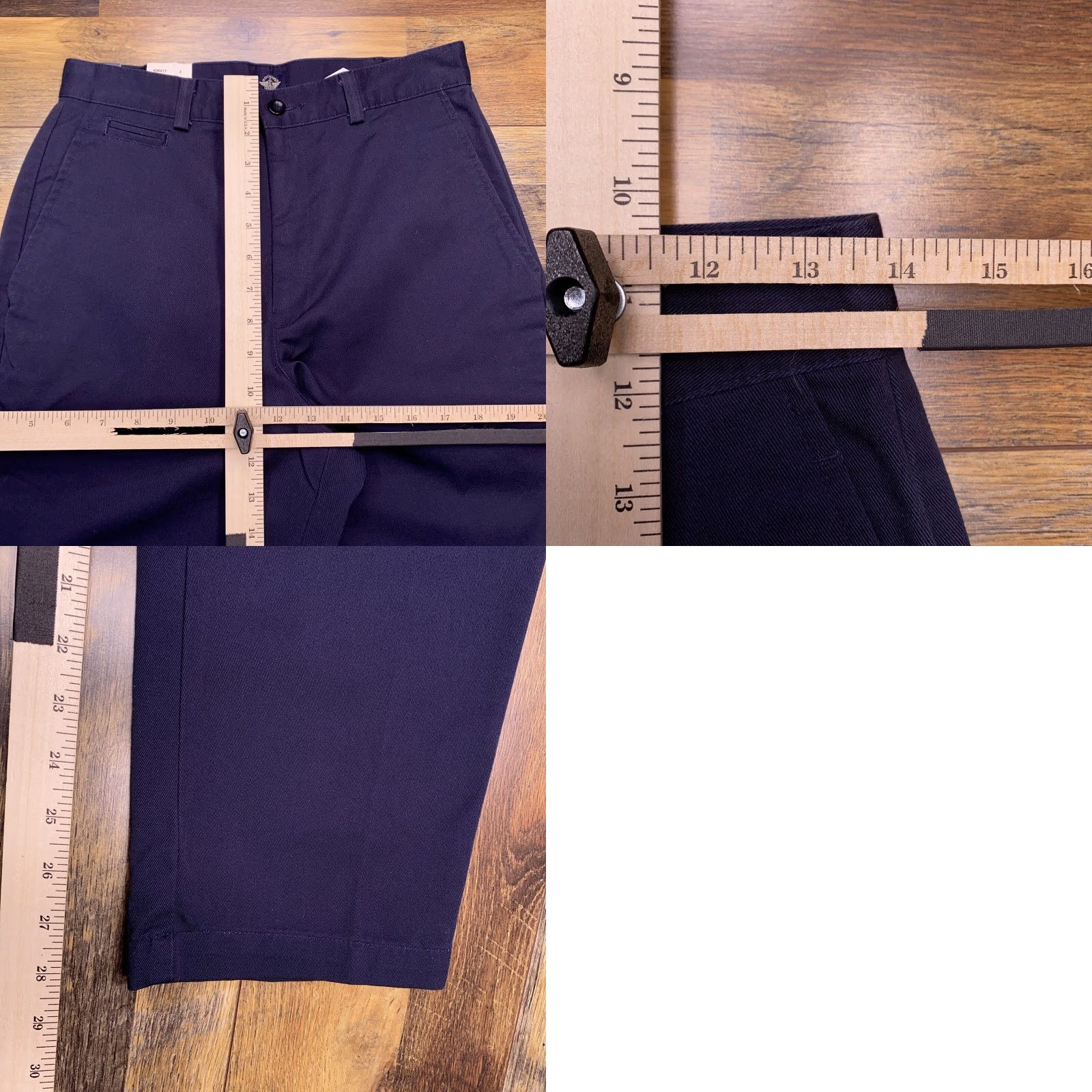 Dockers VINTAGE DOCKERS Khakis Pants Flat Front Blue Womens 8M Regular Straight High Rise Cotton Twill Size US 8 / IT 38 - 8 Thumbnail
