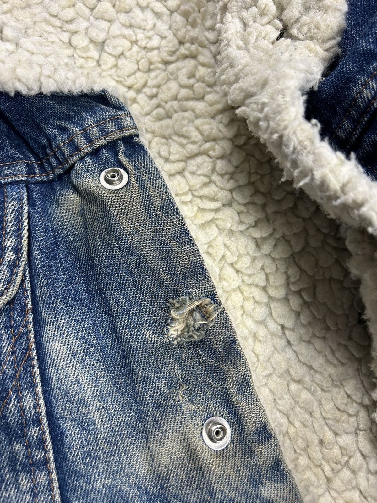 Wrangler 60's Wrangler Sherpa jacket denim vintage blue Size US L / EU 52-54 / 3 - 8 Thumbnail