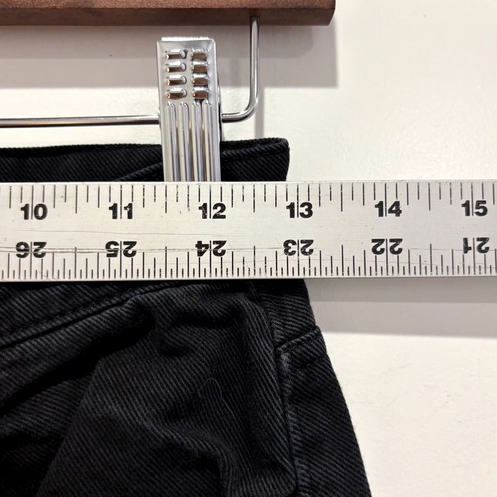 Gap GAP Womens High Rise Wide Leg Jeans Black Raw Hem Denim Pants Size 25 Size 42" / US 20 - 4 Thumbnail