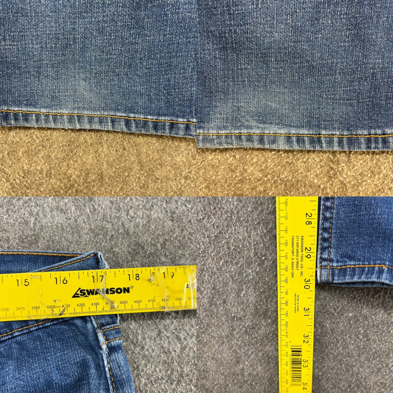 Levi's Levi's 505 Jeans Regular Fit Light Blue Medium Wash Cotton Stretch 34x30 Men’s Denim Straight Belt Loops 90s Vintage? Size US 34 / EU 50 - 9 Thumbnail