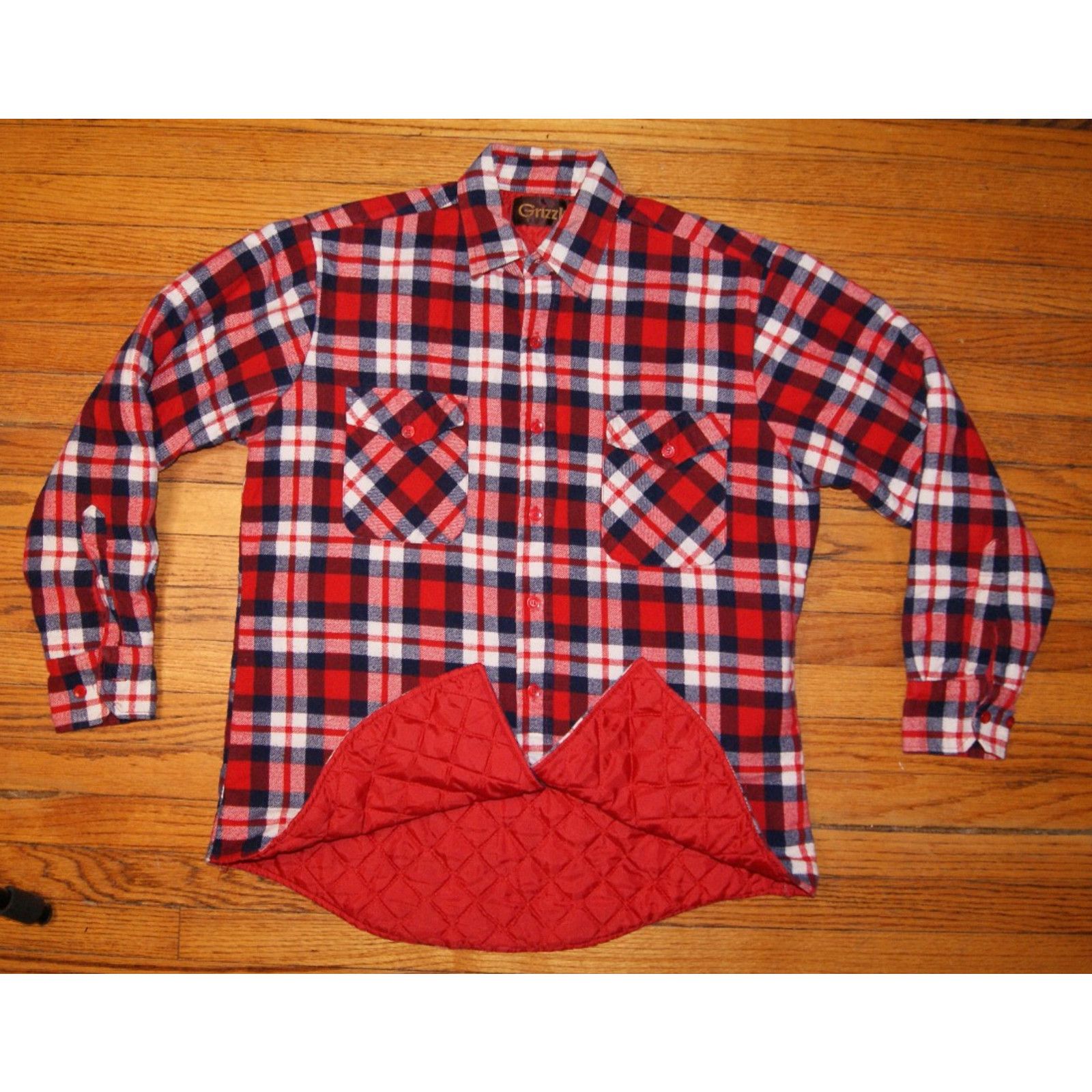 Vintage Vtg Grizzly Jacket Mens M Lined Lumberjack Flannel Shirt Size US M / EU 48-50 / 2 - 1 Thumbnail