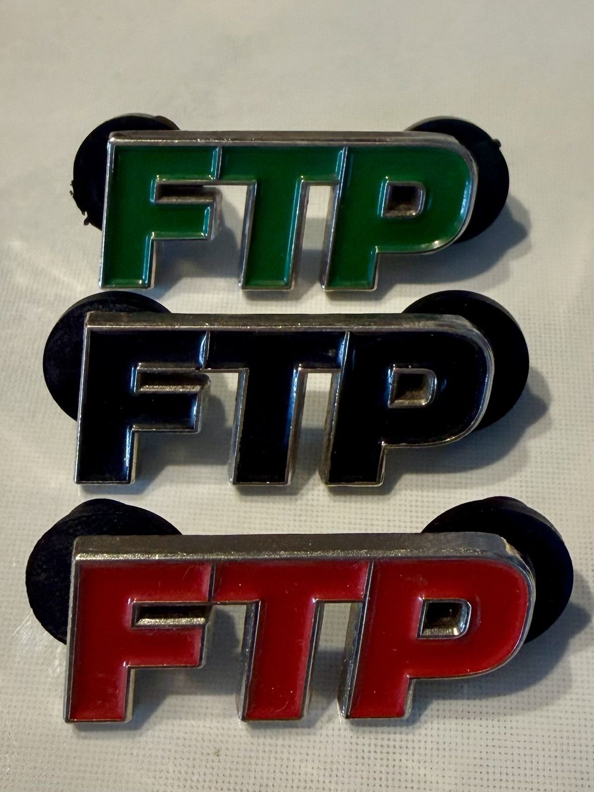 Fuck The Population Official FTP Logo Enamel Pin Set of 3 Size ONE SIZE - 2 Thumbnail
