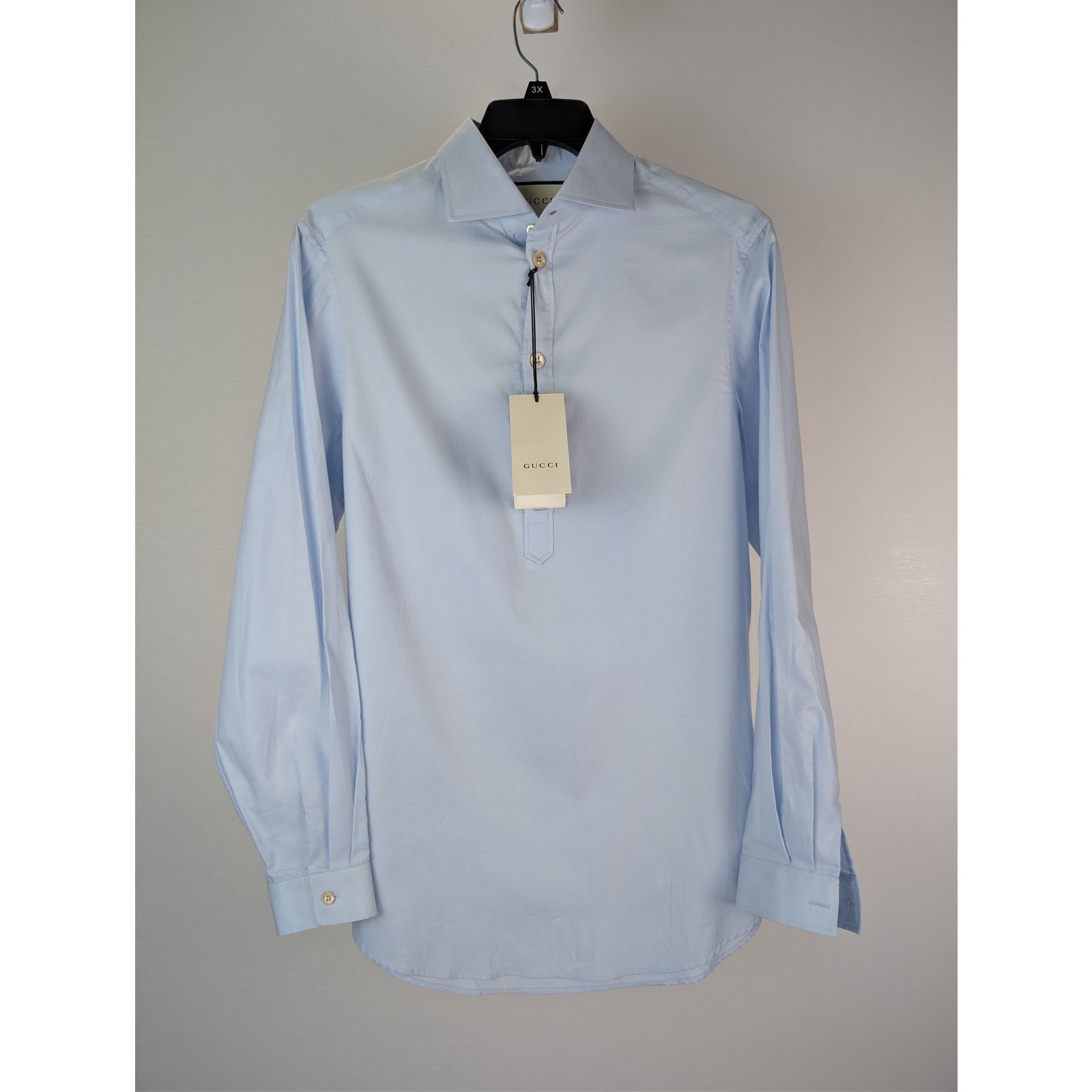 Gucci o1rshd1 Oxford Over Shirt Button up shirt in Baby Blue Size US XL / EU 56 / 4 - 2 Thumbnail