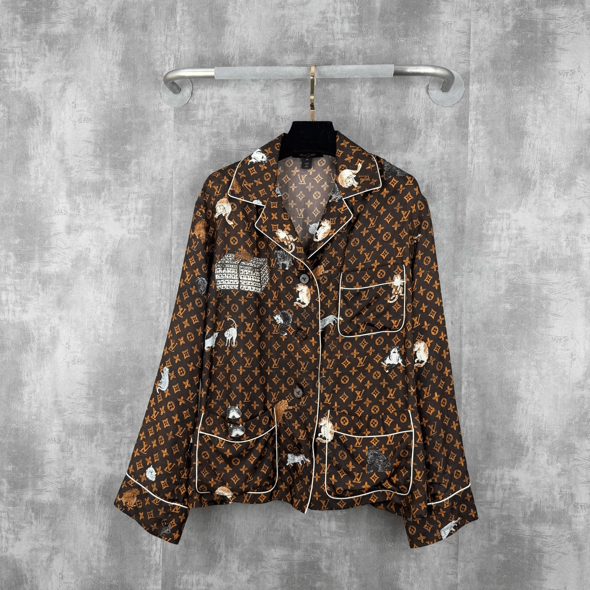 Louis Vuitton Louis Vuitton Monogram Cat Silk Shirt Size S / US 4 / IT 40 - 1 Thumbnail