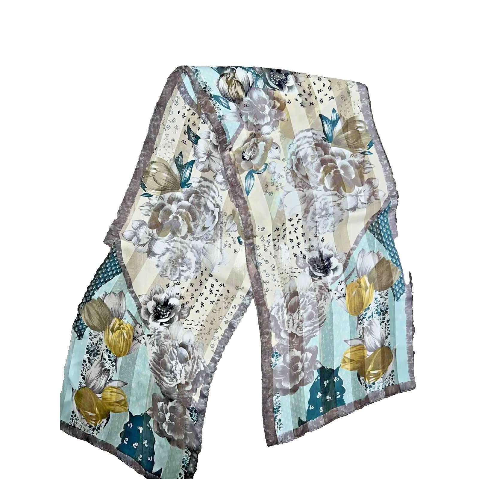 & Other Stories Women Classic Silk Shawl Scarf Floral A000360 Size ONE SIZE - 1 Thumbnail