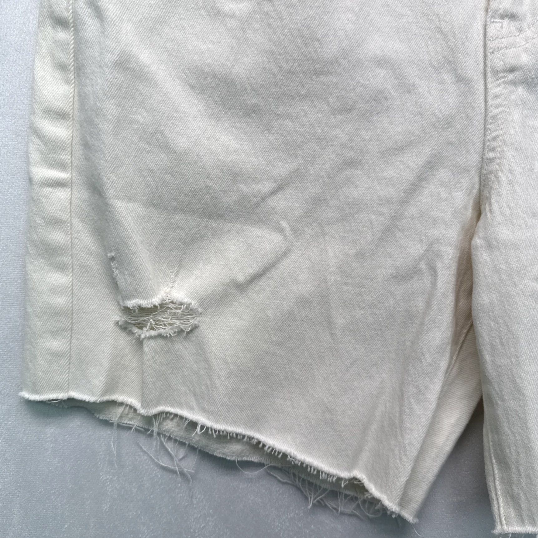 Gap Gap White Cheeky Midi Short High Rise Raw Hem 29 8 T 6" Inseam Bermuda Womens Tall NWT Size 29" - 3 Thumbnail