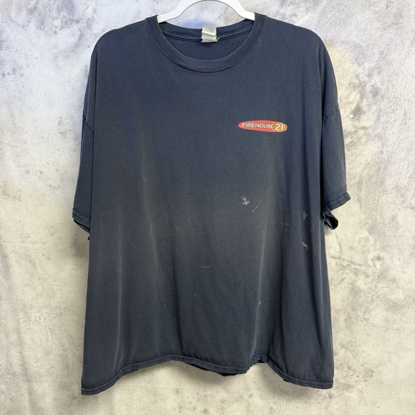 Vintage VTG Pacific Beach Fire Station T Shirt Mens XXL 26x26.5 Blue Size US XXL / EU 58 / 5 - 3 Thumbnail