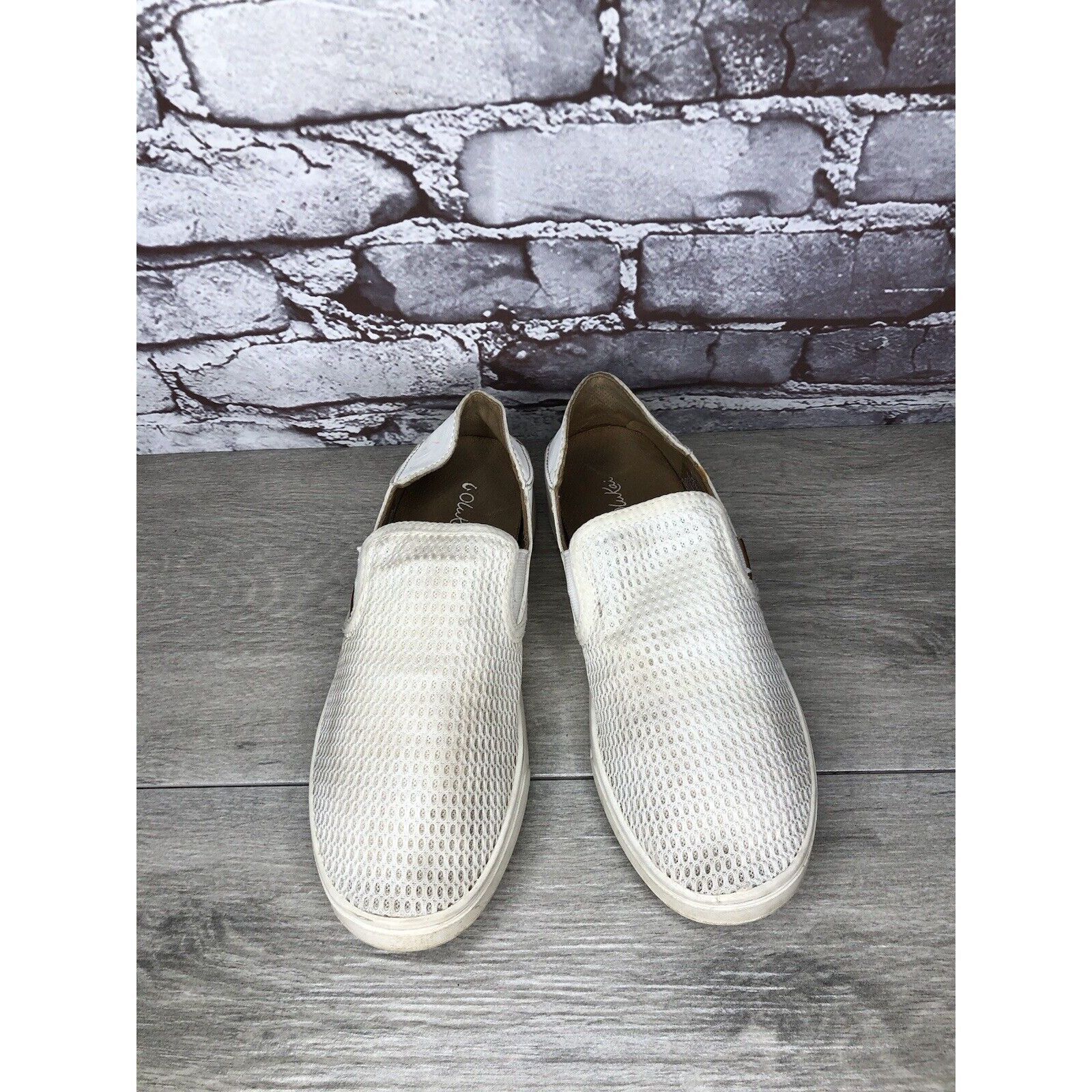 Olukai Olukai Shoes Pehuea Slip On Comfort White Textile Sneakers W Size US 7 / IT 37 - 2 Thumbnail
