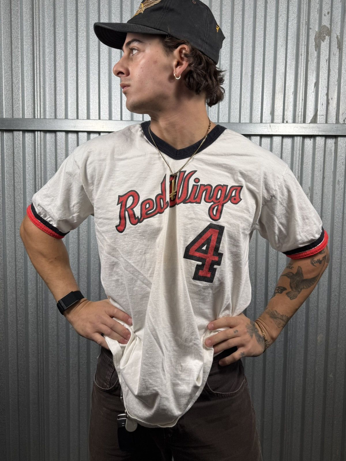 MLB Fantastic Red Wings Ringer Tee Size US XL / EU 56 / 4 - 1 Thumbnail