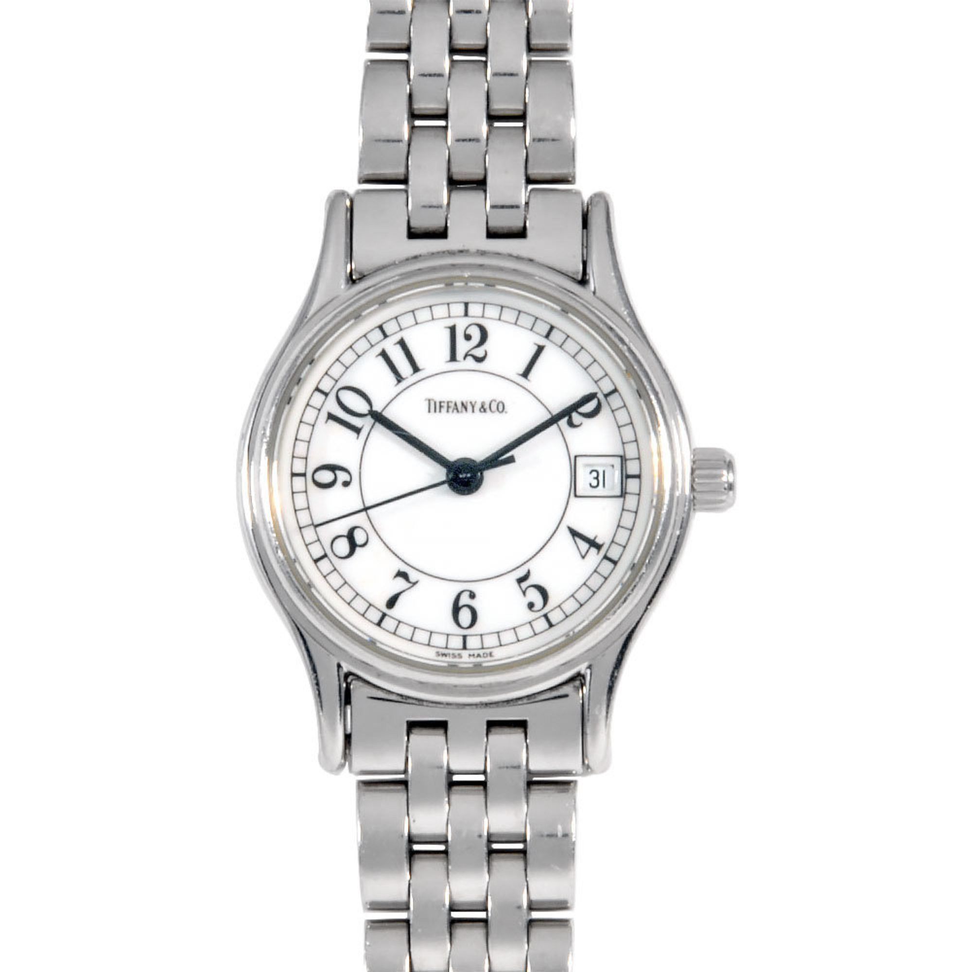 Tiffany Co Tiffany & Co. Classic Round Watch Quartz White Dial Ss Ladies, Women's