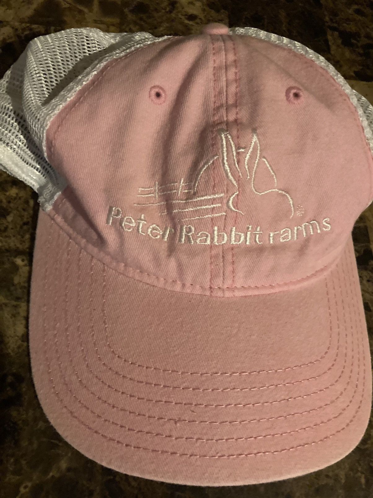 Otto Peter Rabbit Farms logo hat pink & white mesh snapback Otto Size ONE SIZE - 2 Thumbnail