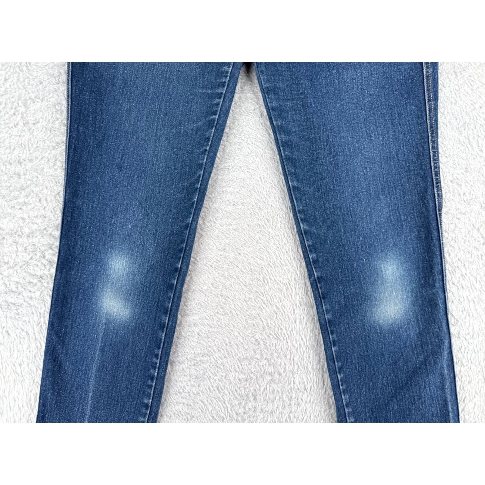 Denime &Denim Jeans Womens 29 Blue Skinny Low Waist Cotton Blend Distressed 29x32 Jeans Size 29" - 3 Thumbnail