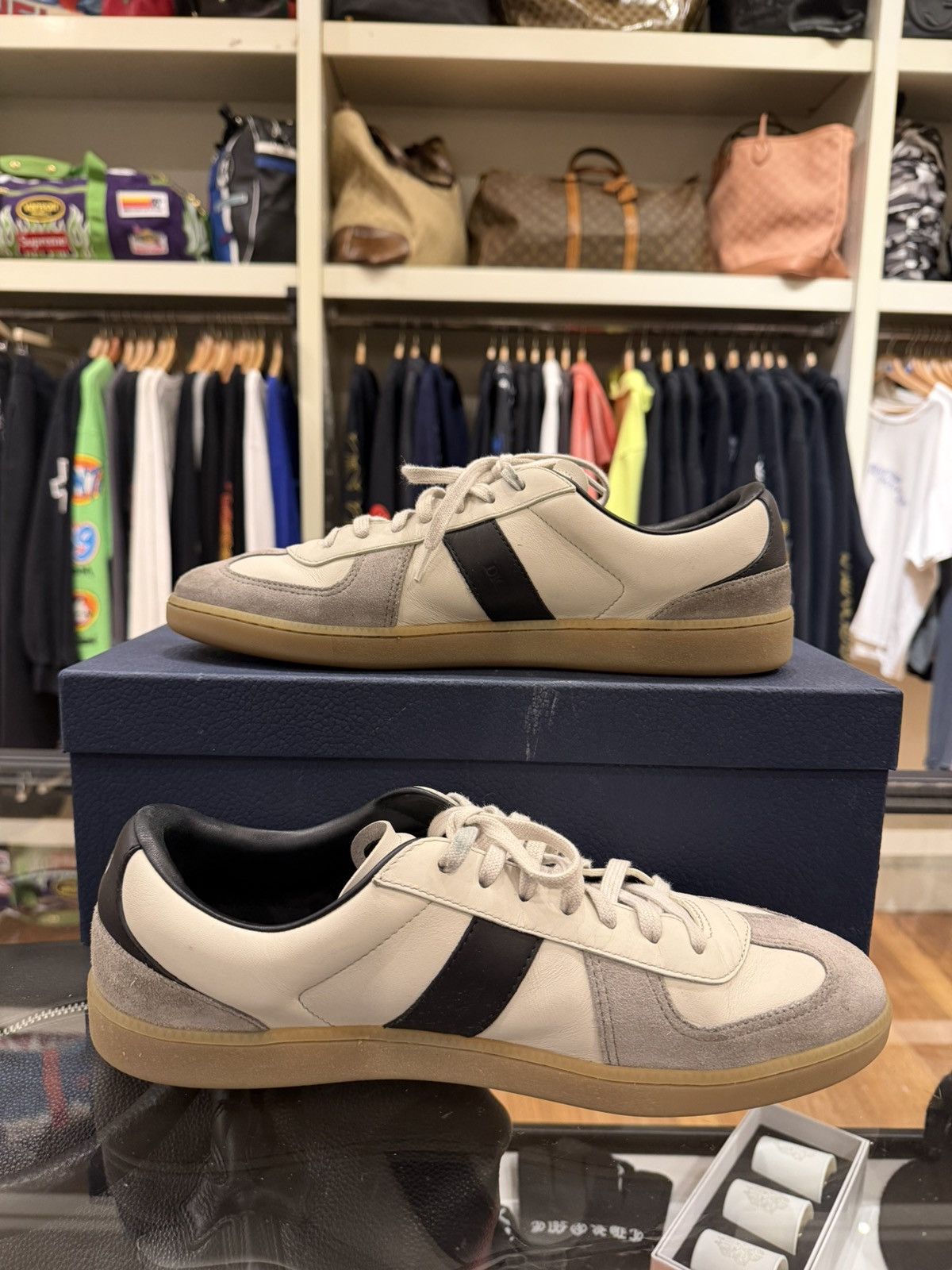 Dior Dior B01 Matchpoint Sneakers - White/Black Size US 12 / EU 45 - 2 Thumbnail