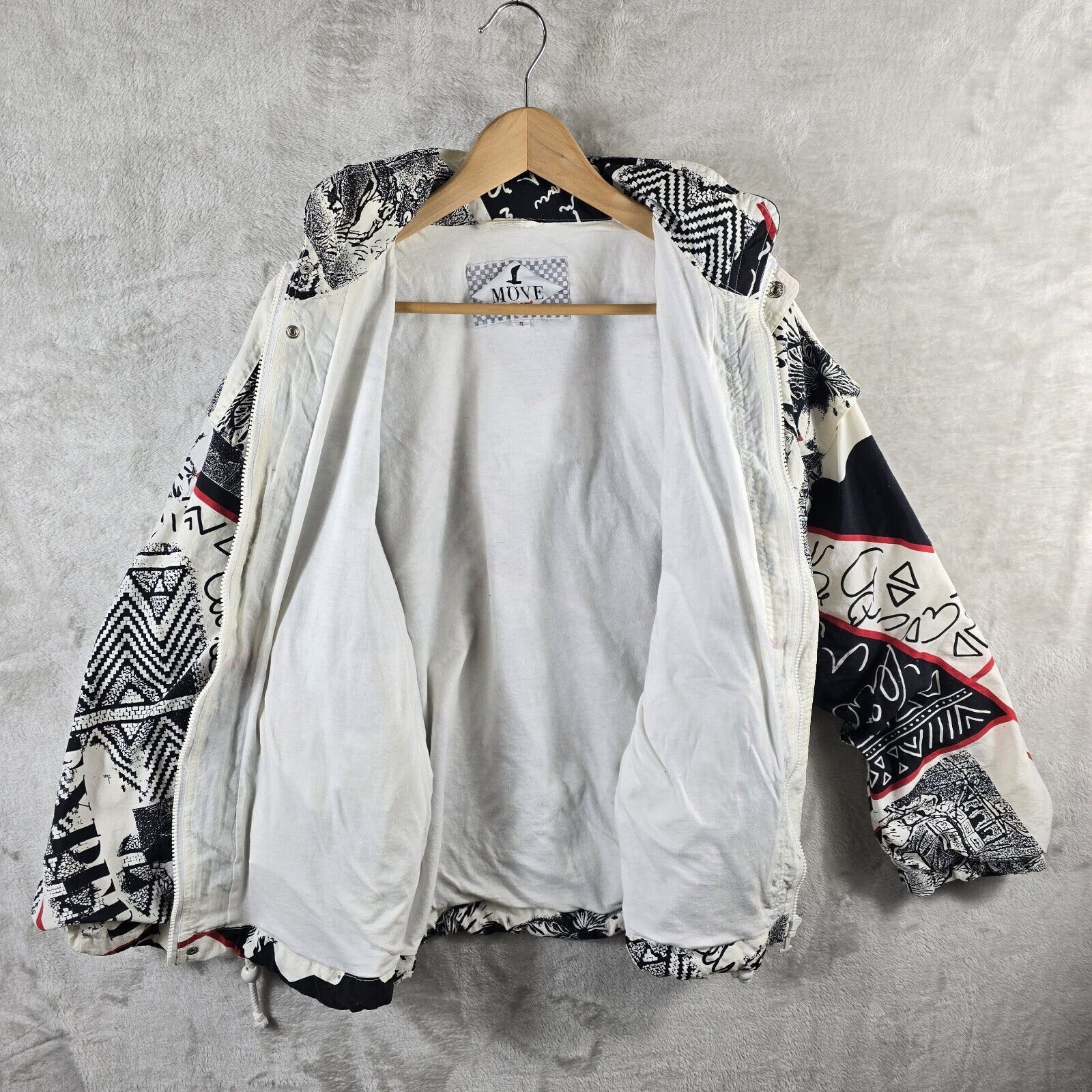 Vintage Vintage 80s Move Sport Small Jacket Graffiti Print AOP Size S / US 4 / IT 40 - 8 Thumbnail