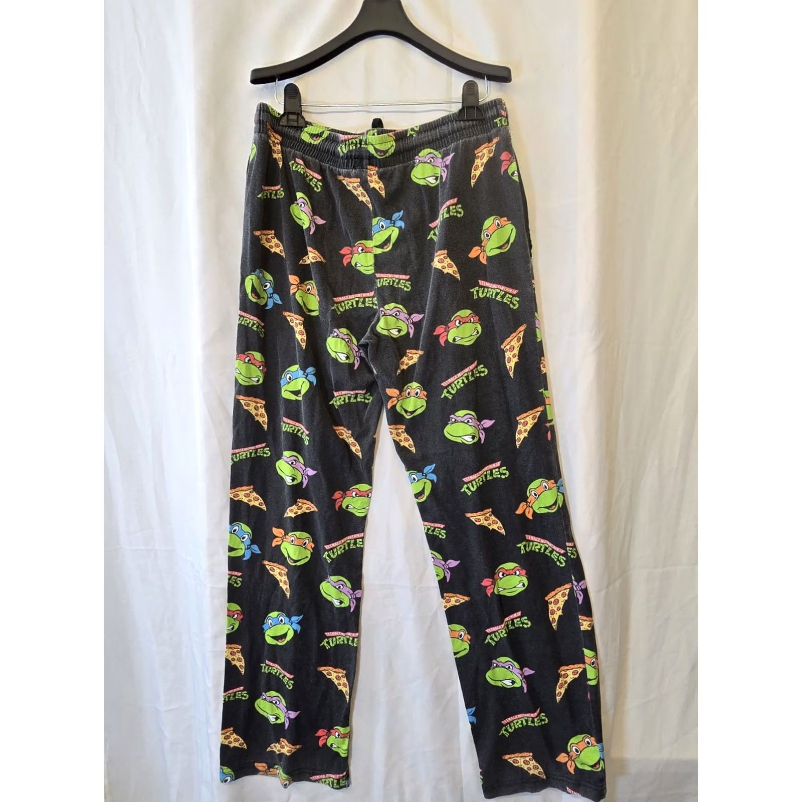Nickelodeon Nickelodeon Teenage Mutant Ninja Turtles Men's Graphic Print Sleep Pants M Black Size US 31 - 5 Thumbnail