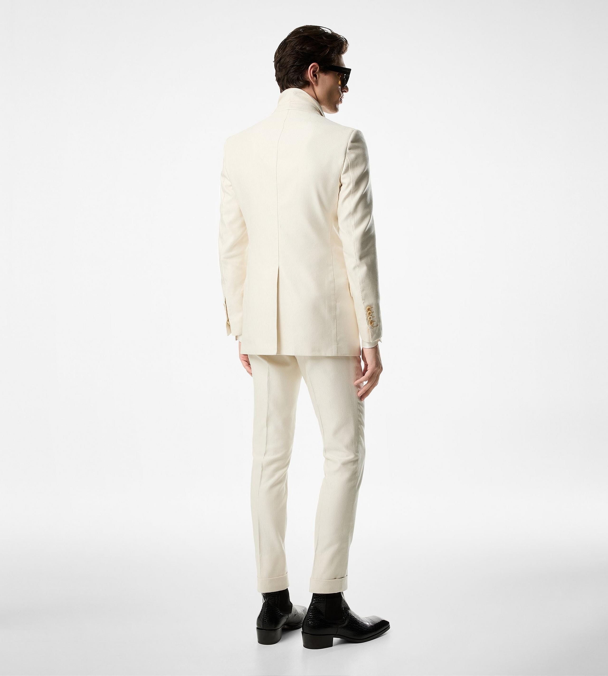 Tom Ford o1loc1c0426 JLBP02 Silk Cotton Cannete Atticus Jacket White Size US XL / EU 56 / 4 - 4 Thumbnail