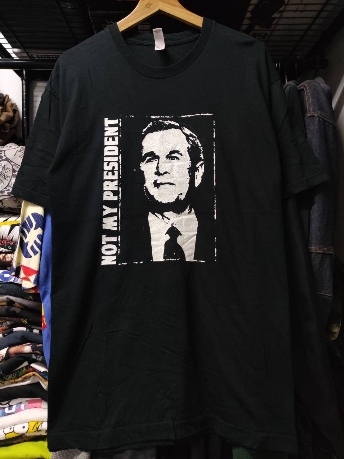 Band Tees Vtg 00's " Not My President ” Fat Wreck Chords T-Shirt Size US XL / EU 56 / 4 - 3 Thumbnail