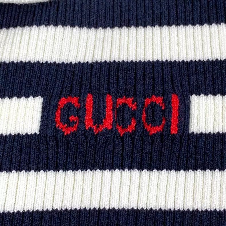 Gucci Gucci Colour-blocking logo striped cotton lapel short-slee Size M / US 6-8 / IT 42-44 - 5 Thumbnail