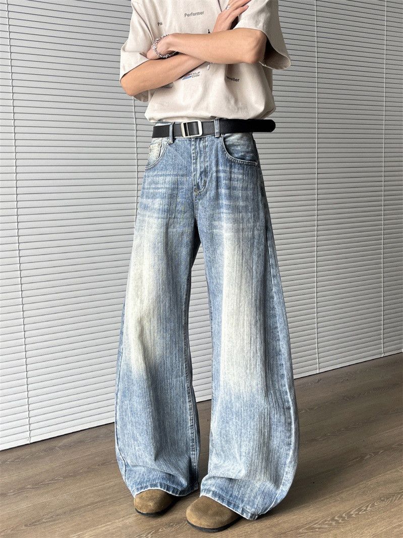 Japanese Brand Retro loose wide leg slightly flared jeans Size US 32 / EU 48 - 3 Thumbnail
