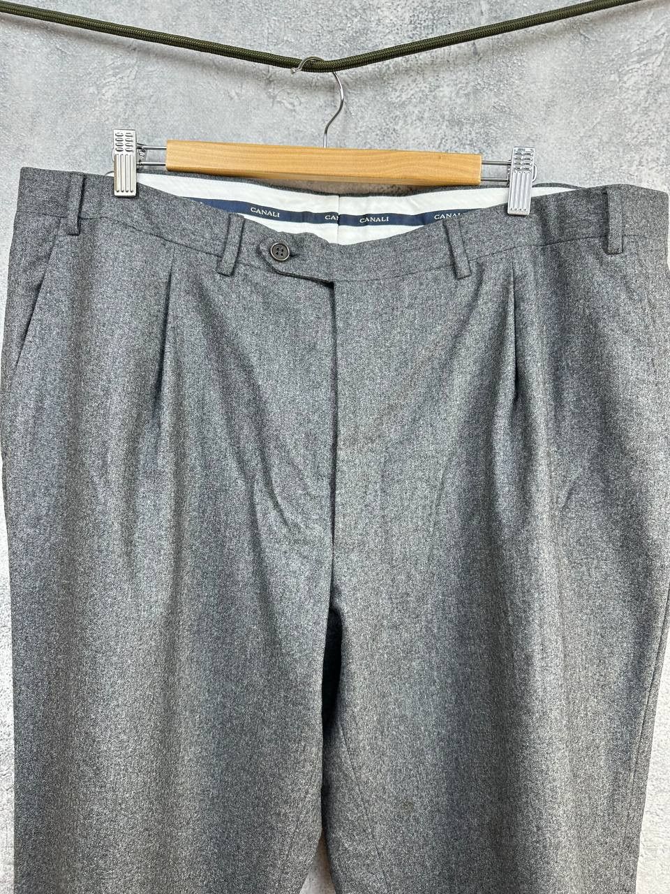 Canali RRP $650 Canali Wool Tailored Dress Trousers Grey Italy Size US 42 / EU 58 - 5 Thumbnail
