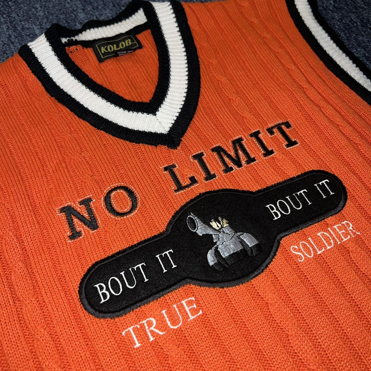 Other Vintage 90s NO LIMIT Records Knit Vest Size US XL / EU 56 / 4 - 3 Thumbnail