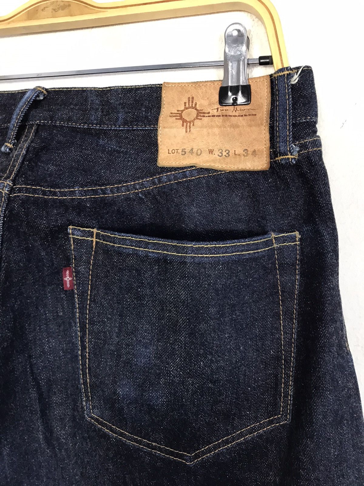 Two Moon RARE Two Moon Buttonfly Selvedge Dark Indigo Jeans Size US 32 / EU 48 - 7 Thumbnail
