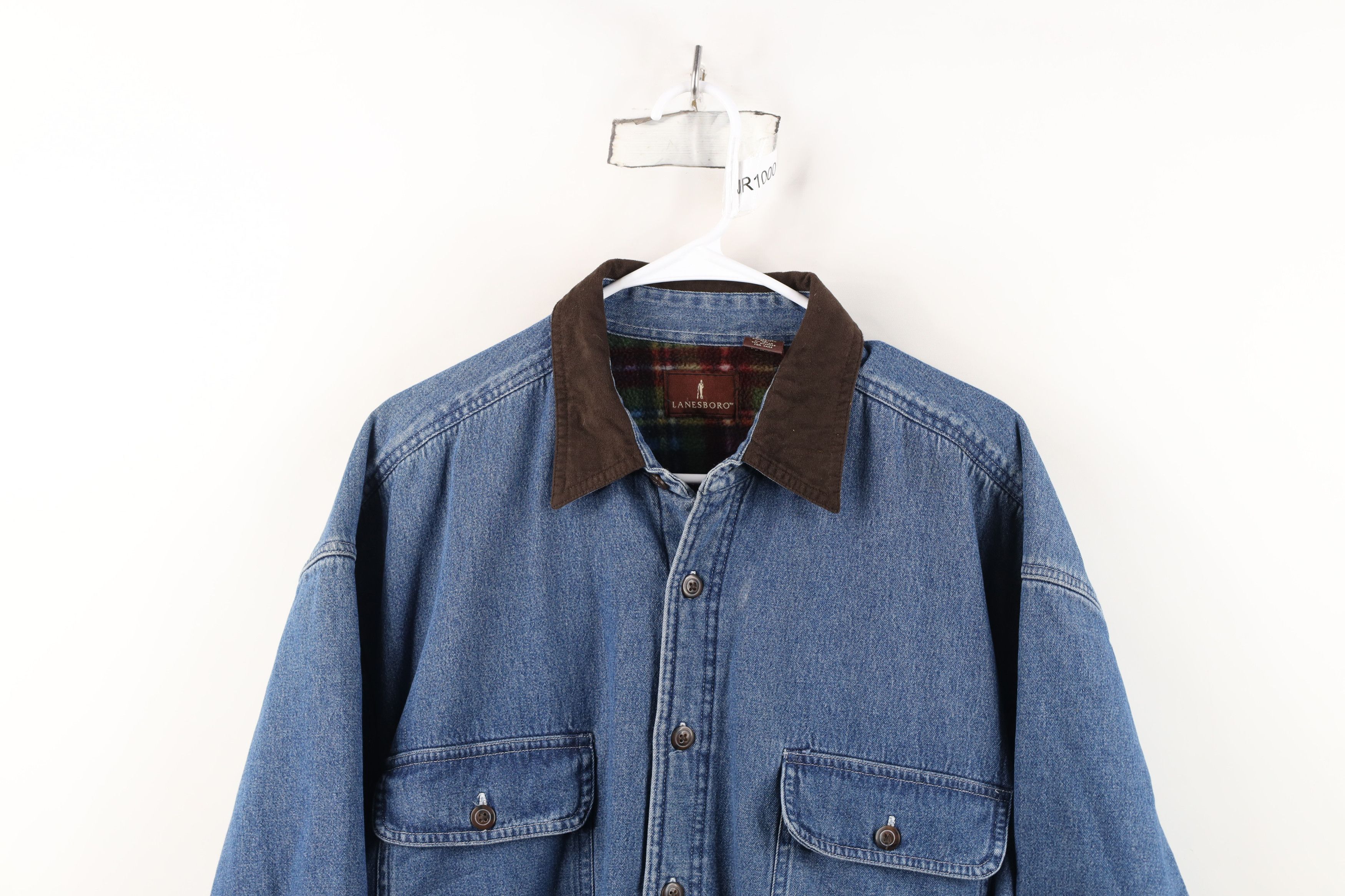 Vintage Vintage Streetwear Lined Denim Button Shirt Jacket Jac Shirt Size US XL / EU 56 / 4 - 2 Thumbnail