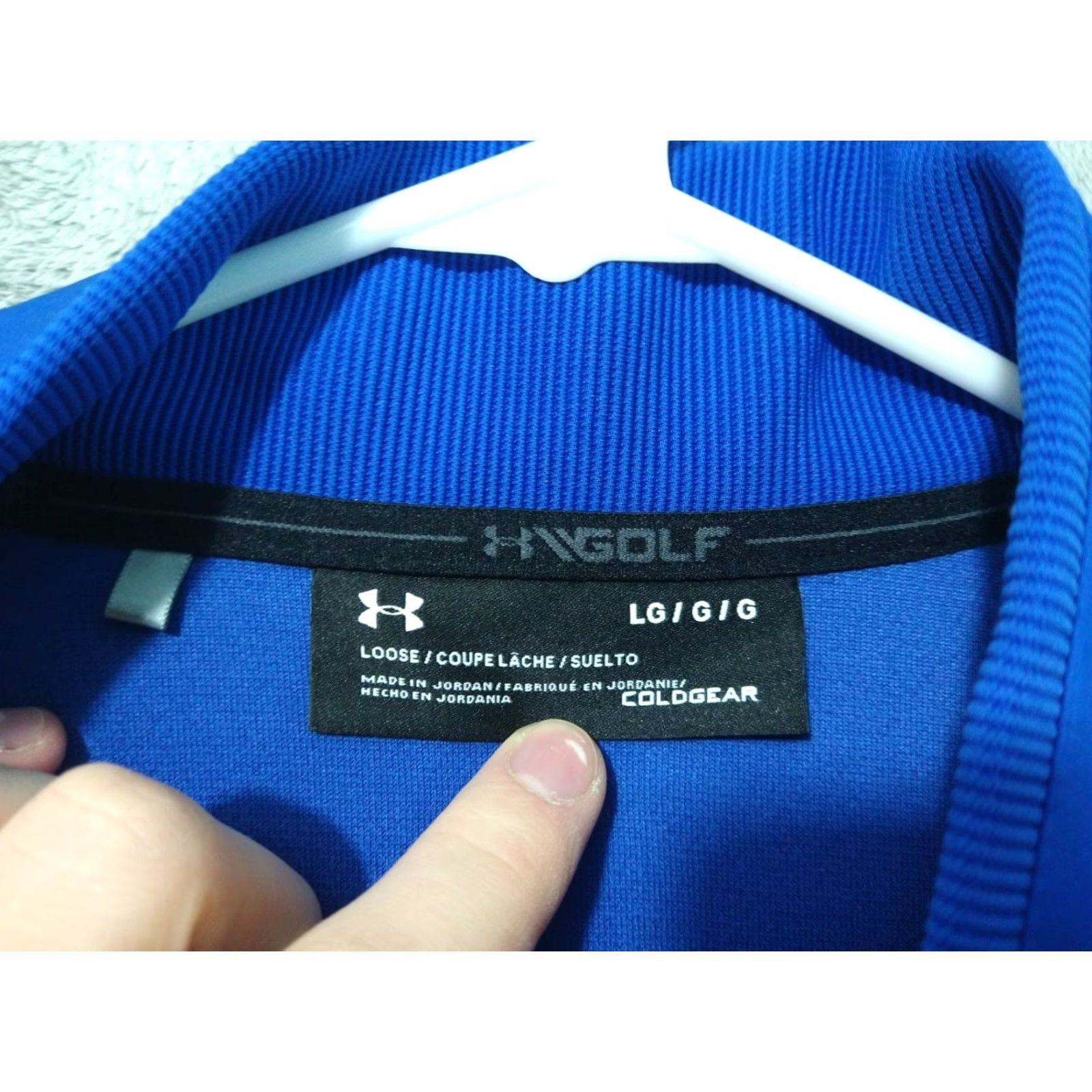 Under Armour Under Armour Sweater Mens Large Blue Storm Pullover Fleece 1/4 Zip Golf ColdGear Mock Neck Long Sleeve Knit Size US L / EU 52-54 / 3 - 5 Thumbnail