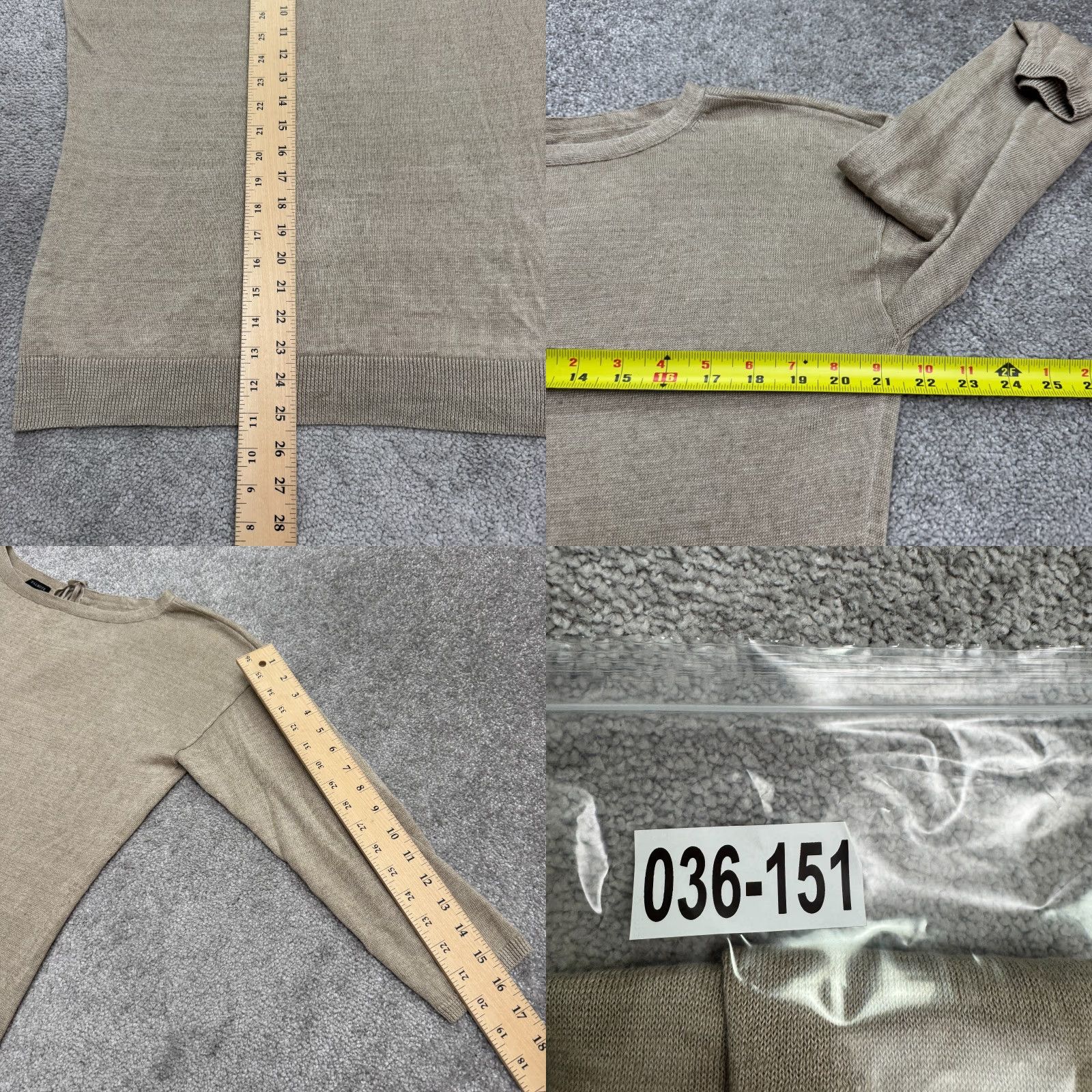 Talbots Talbots Women's Sweater Pullover Knit Casual Long Sleeve S Tan Brown Linen Fall Spring Summer Winter Classic Size S / US 4 / IT 40 - 8 Thumbnail