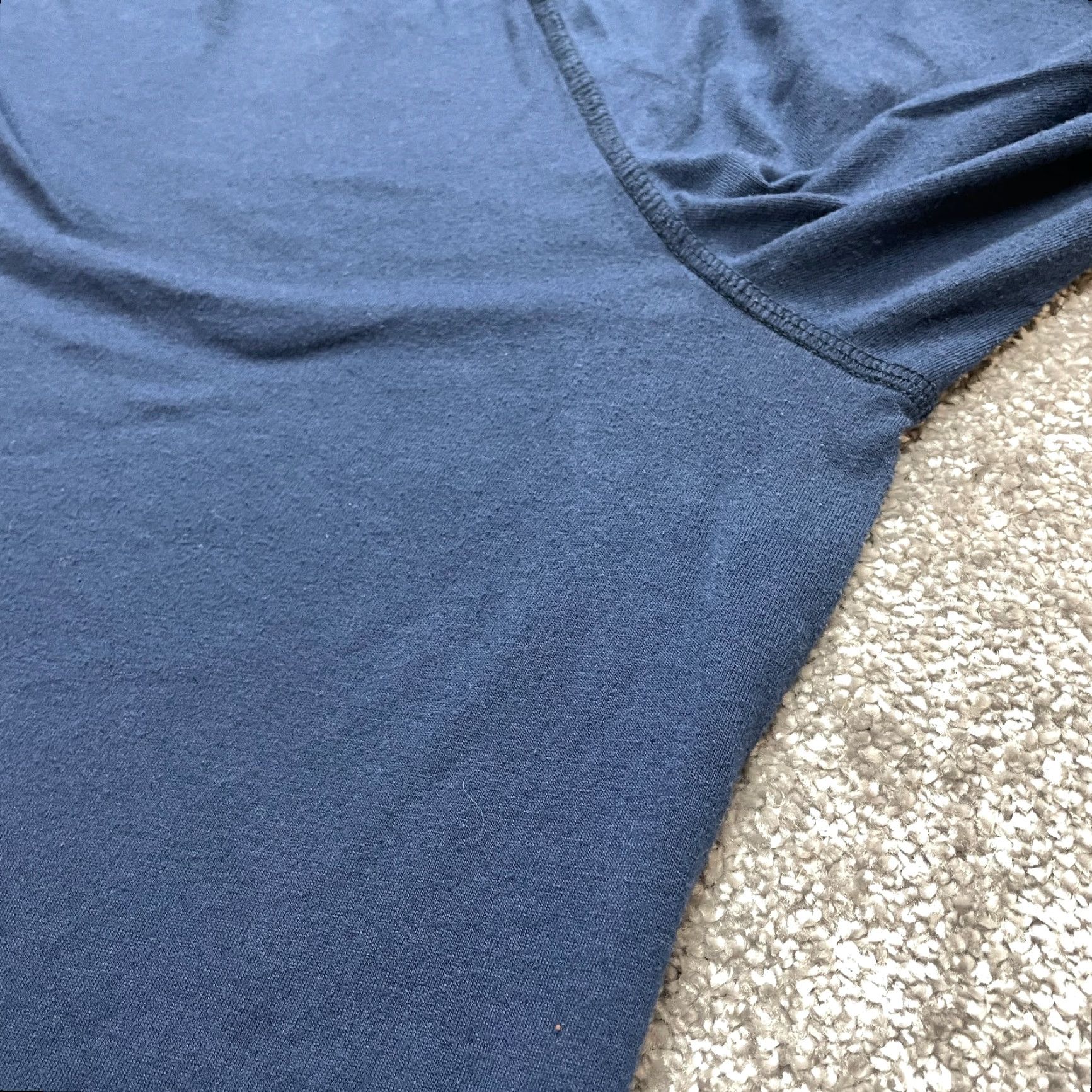 George George Shirt Mens XL Blue Long Sleeve Crew Neck Knit Cotton Blend Solid T-Shirt Everyday Classic Size US XL / EU 56 / 4 - 6 Thumbnail
